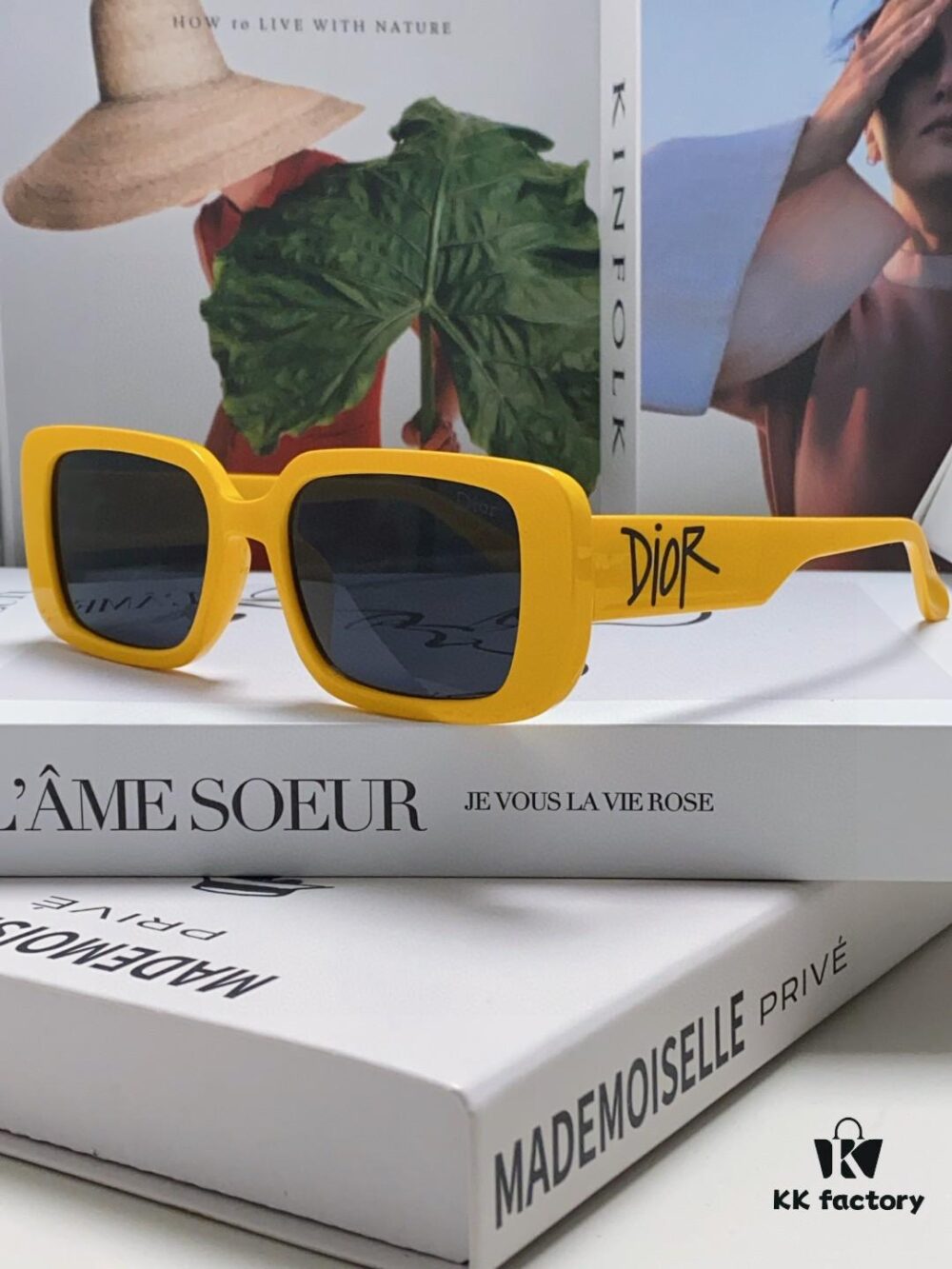 Dior 2024 New Square Sunglasses for Women, Stylish Letter Design UV Protection Trendy Oversized Cool Sunglasses, Oval Square Frame Women's Eyewear