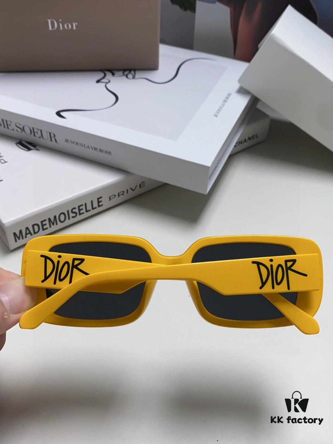 Dior 2024 New Square Sunglasses for Women, Stylish Letter Design UV Protection Trendy Oversized Cool Sunglasses, Oval Square Frame Women's Eyewear