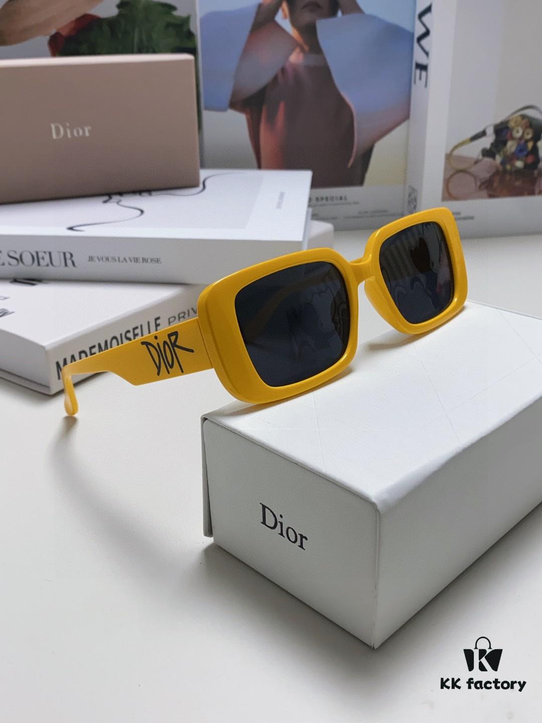 Dior 2024 New Square Sunglasses for Women, Stylish Letter Design UV Protection Trendy Oversized Cool Sunglasses, Oval Square Frame Women's Eyewear