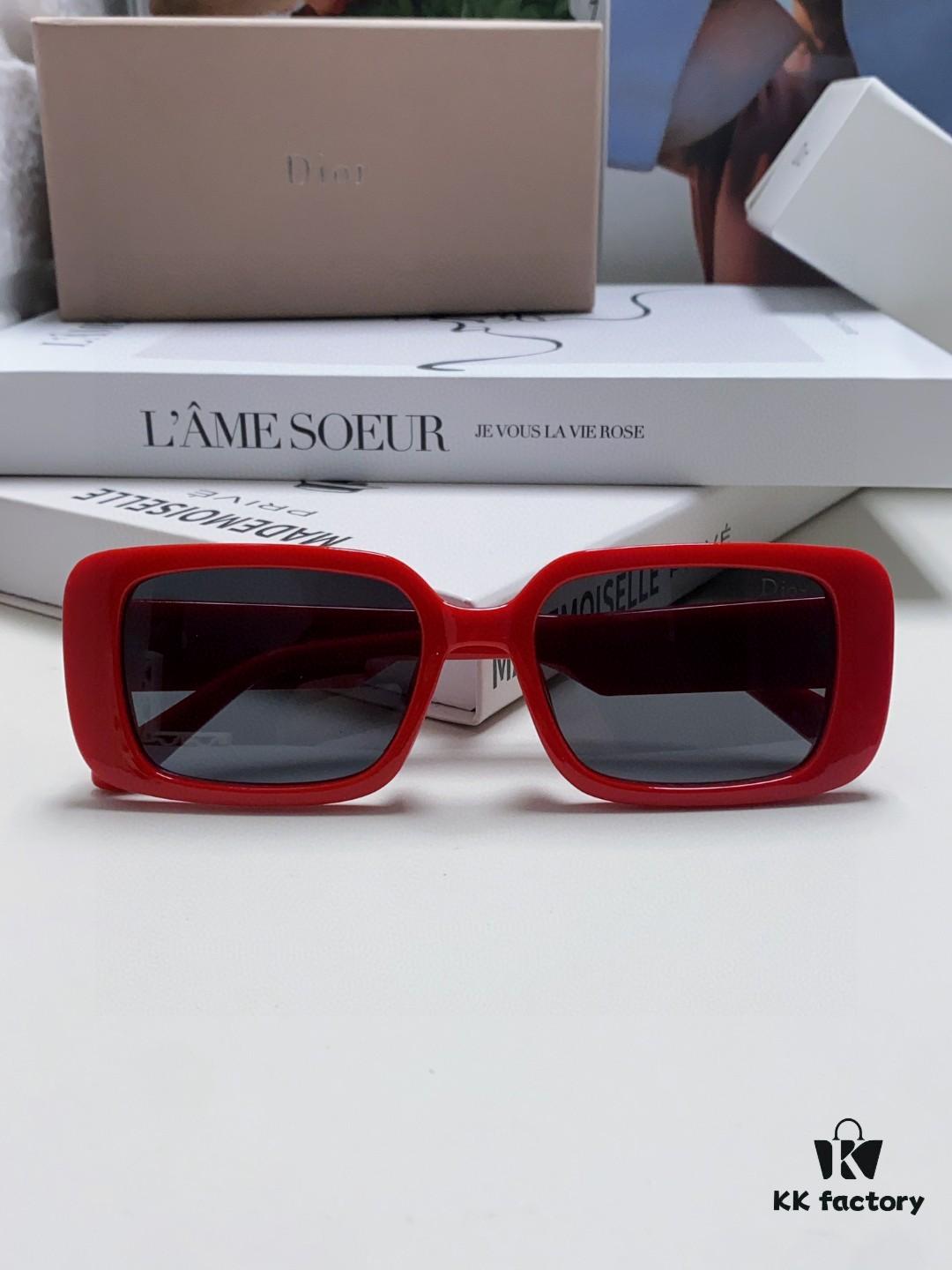 Dior 2024 New Square Sunglasses for Women, High-End Fashion Letter Design UV Protection Stylish Cool Look, Oval Square Frame Lady's Sunglasses