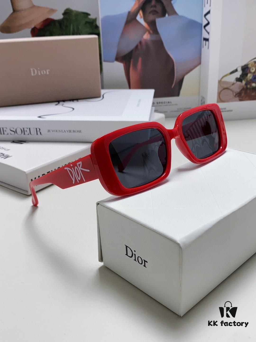 Dior 2024 New Square Sunglasses for Women, High-End Fashion Letter Design UV Protection Stylish Cool Look, Oval Square Frame Lady's Sunglasses
