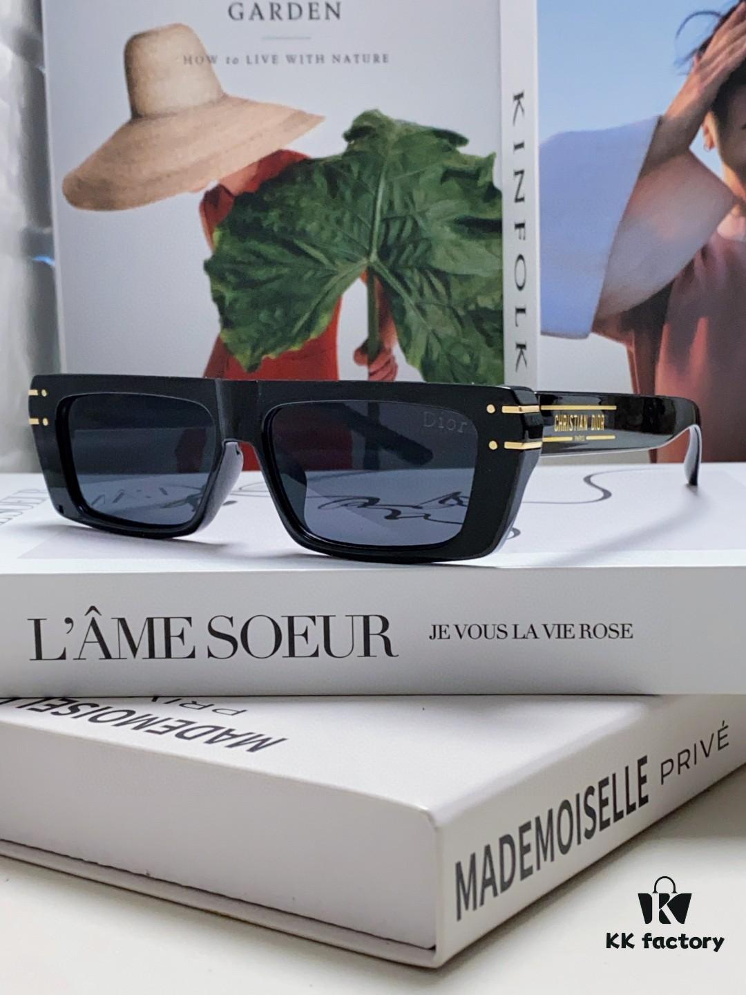 Dior Liu Yuxin Sunglasses Women's 2024 Instagram Stylish Square Sunglasses Unisex UV Protection Sun Glasses for Driving