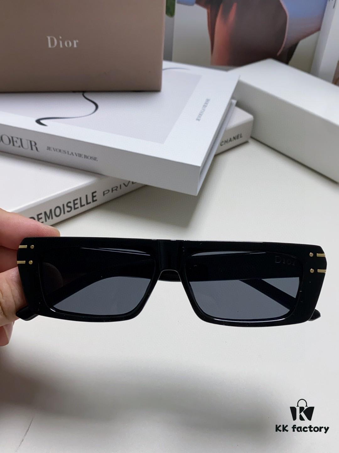 Dior Liu Yuxin Sunglasses Women's 2024 Instagram Stylish Square Sunglasses Unisex UV Protection Sun Glasses for Driving