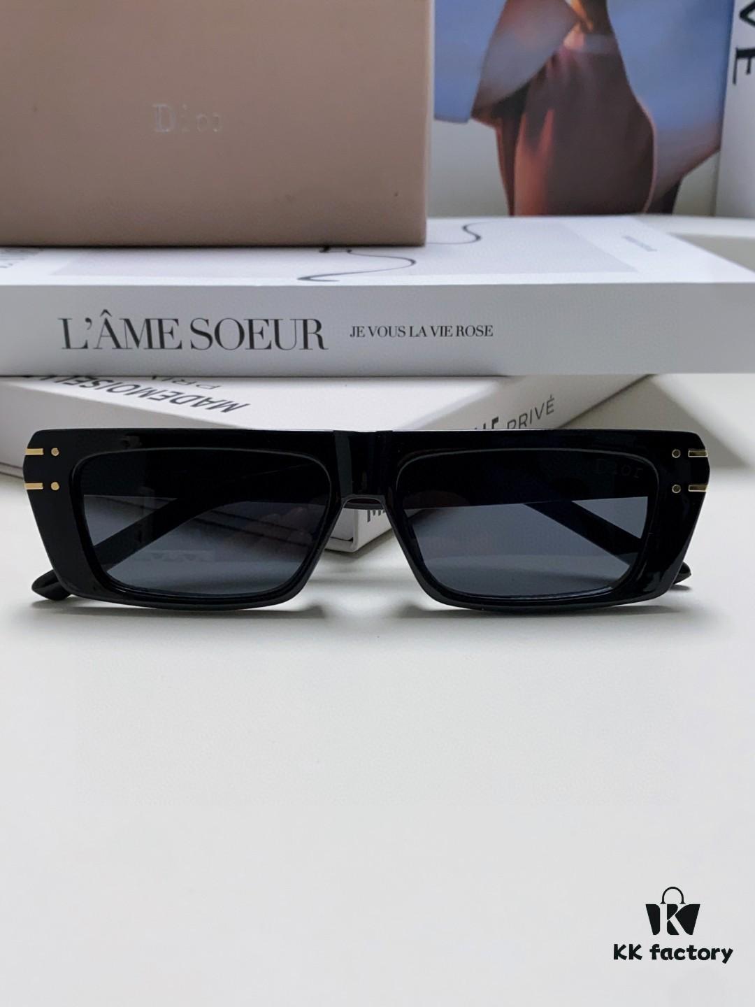 Dior Liu Yuxin Sunglasses Women's 2024 Instagram Stylish Square Sunglasses Unisex UV Protection Sun Glasses for Driving