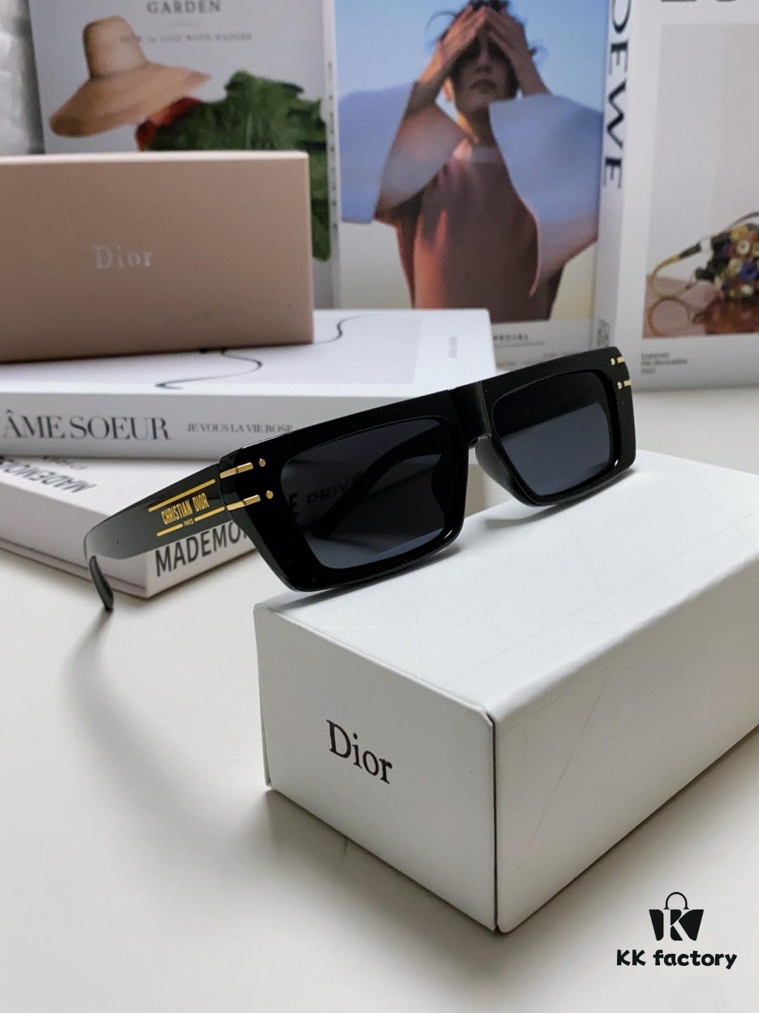 Dior Liu Yuxin Sunglasses Women's 2024 Instagram Stylish Square Sunglasses Unisex UV Protection Sun Glasses for Driving