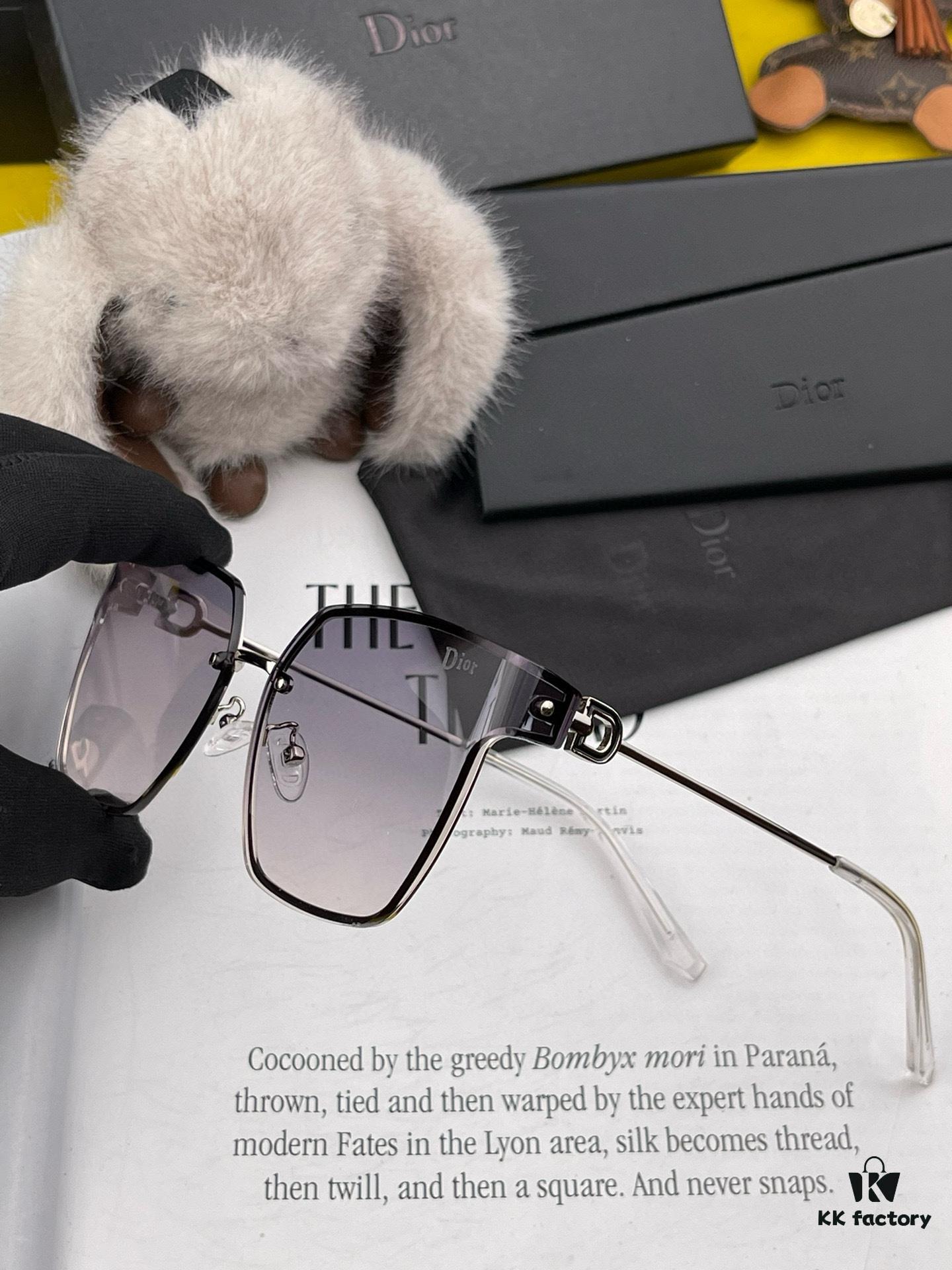 DIOR Volcano Umbrella Fashion Rimless Sunglasses Lenses Top Luxury High Quality Women's Driving Sunglasses Model: CD05811