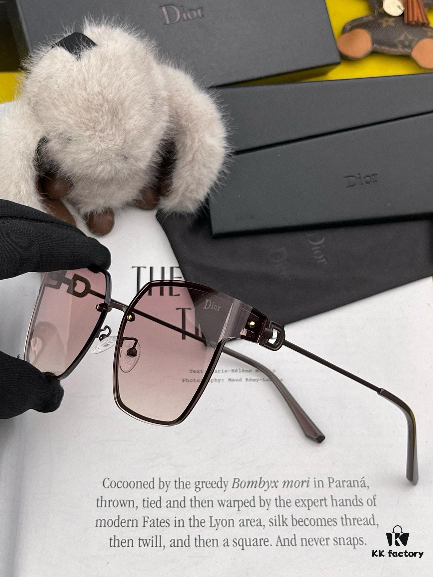 DIOR Volcano Umbrella Fashion Rimless Sunglasses Lenses Top Luxury High Quality Women's Driving Sunglasses Model: CD05811