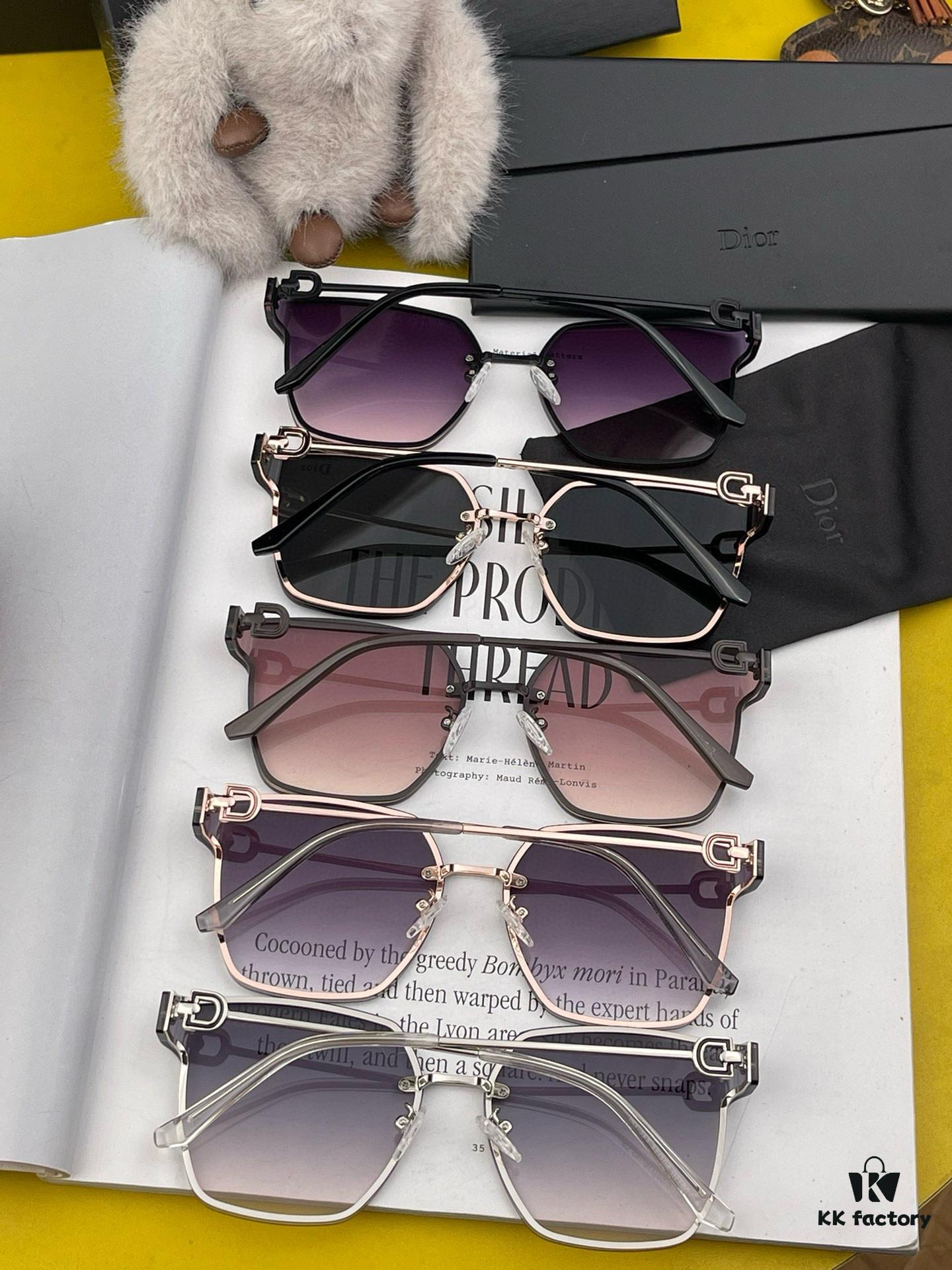 DIOR Volcano Umbrella Fashion Rimless Sunglasses Lenses Top Luxury High Quality Women's Driving Sunglasses Model: CD05811