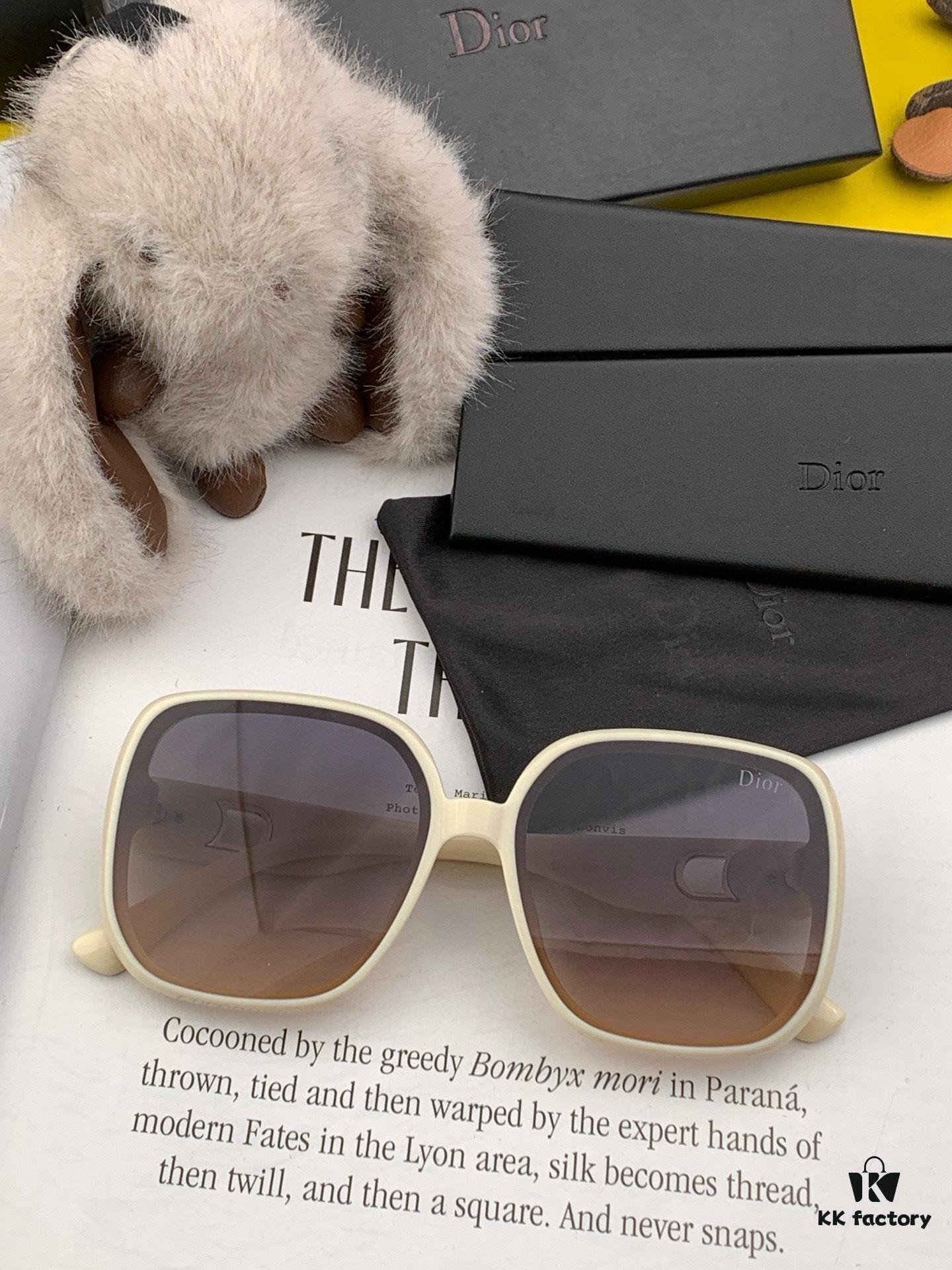 【DIOR】2024 Spring New Arrival Trendy Fashion Square Polarized Sunglasses High-Quality Comfortable Fit Influencer Style Women's HD Thickened Polarized Sunglasses🕶️ High-Quality TR Frame Model: CD3313