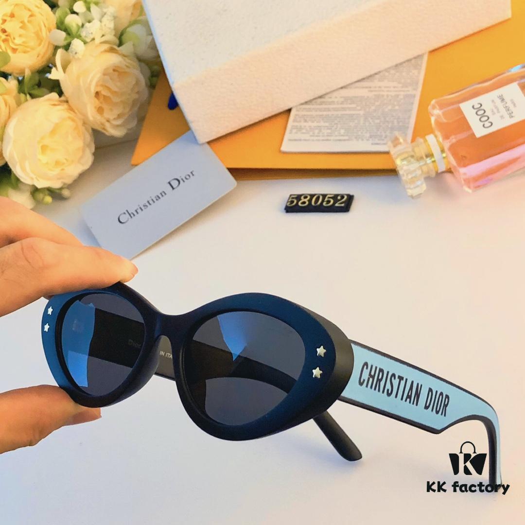 Dior Large Oval Cat-Eye Sunglasses for Women, Stylish Oversized Frames, UV Protection, Vintage-Inspired Sun Glasses