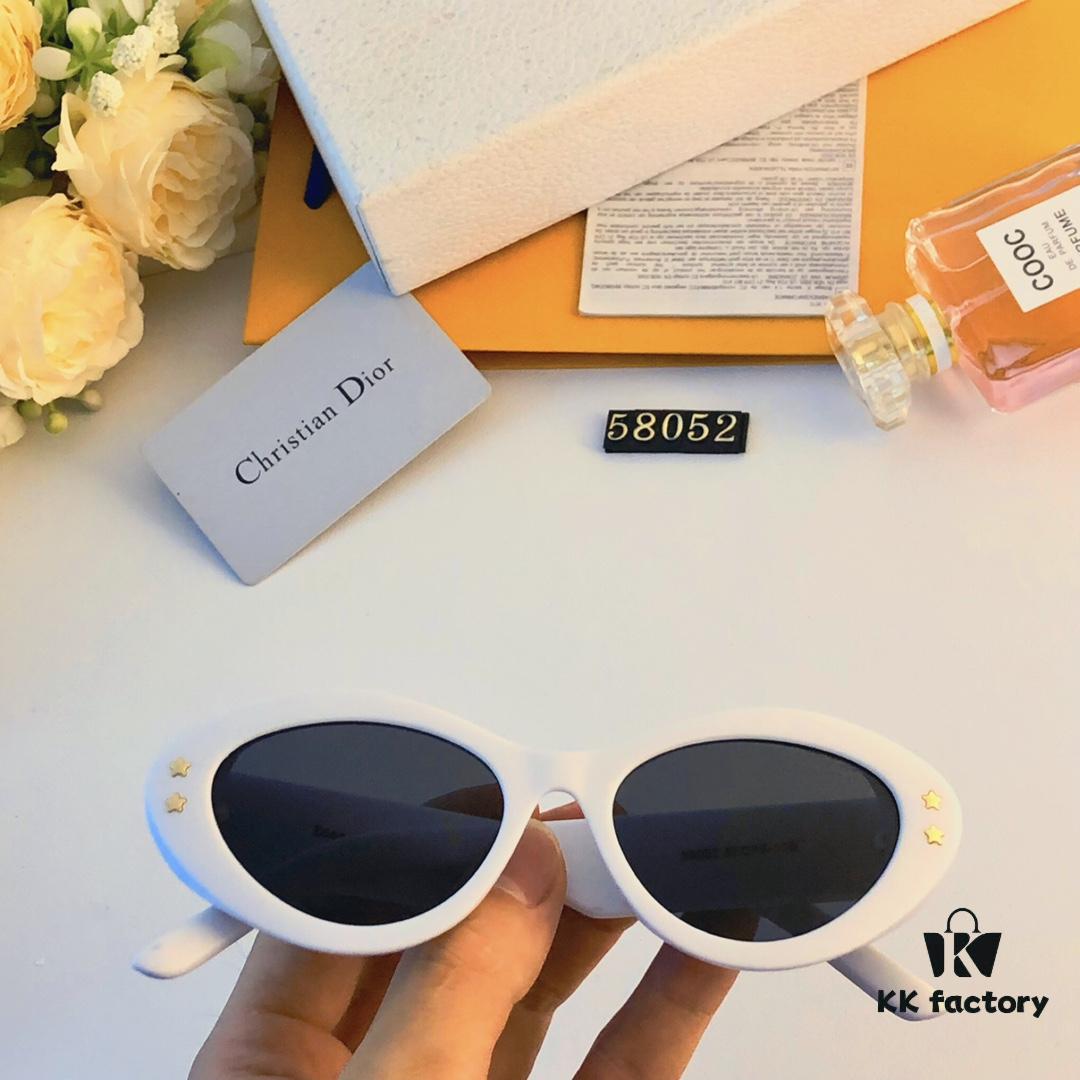 Dior Large Oval Cat-Eye Sunglasses for Women, Stylish Oversized Frames, UV Protection, Vintage-Inspired Sun Glasses