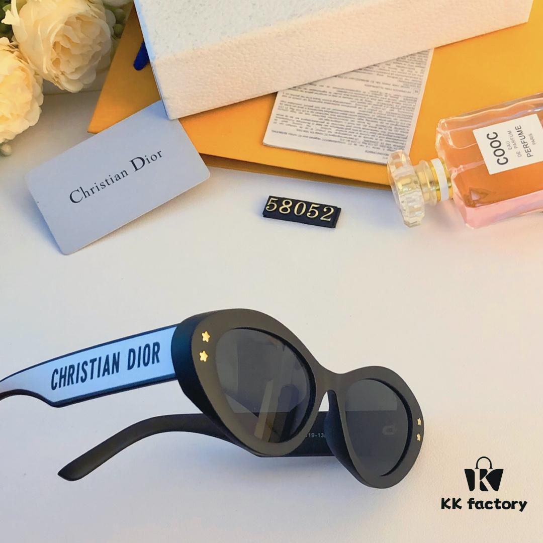 Dior Large Oval Cat-Eye Sunglasses for Women, Stylish Oversized Frames, UV Protection, Vintage-Inspired Sun Glasses