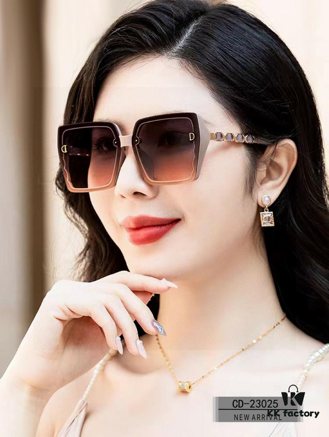 DIOR France Sunglasses with Polarized TR90 Frame, Lightweight and Comfortable, Model 23025