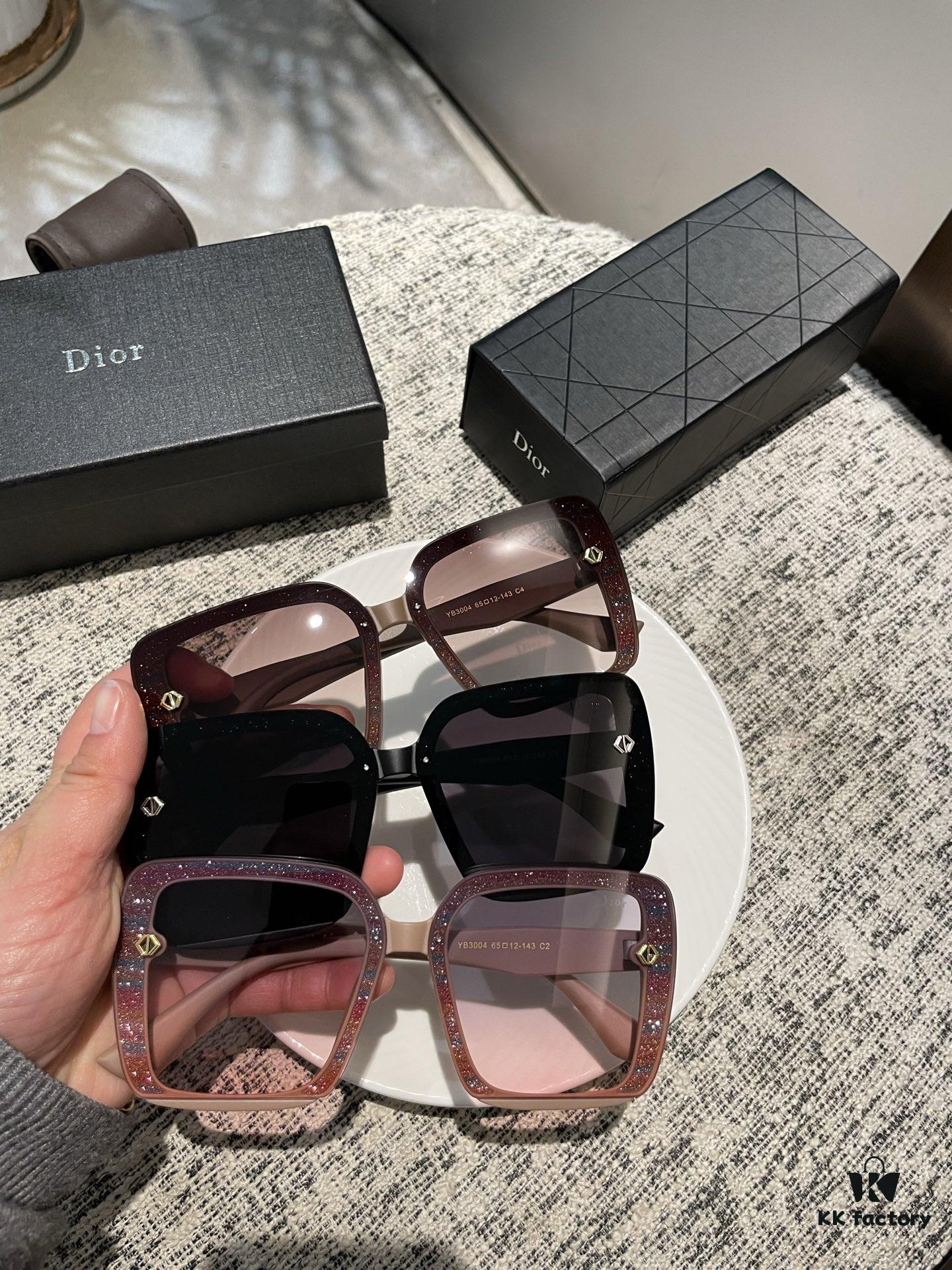 New Polarized Sunglasses Dior Retro Print Fashion Elegant Style 3004 Eyewear Sunglasses
