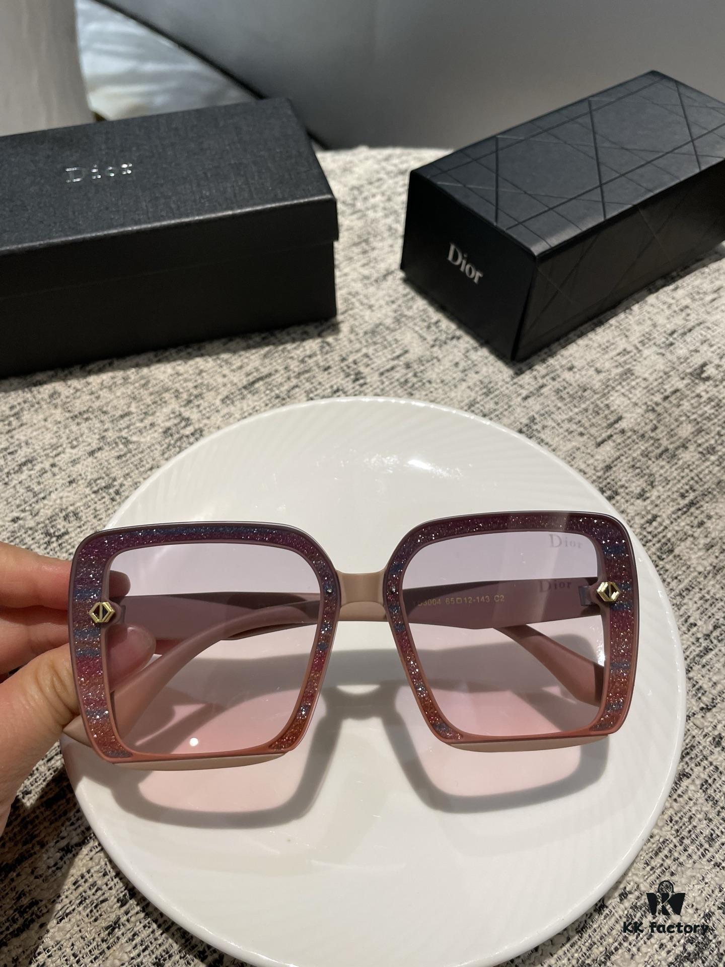 New Polarized Sunglasses Dior Retro Print Fashion Elegant Style 3004 Eyewear