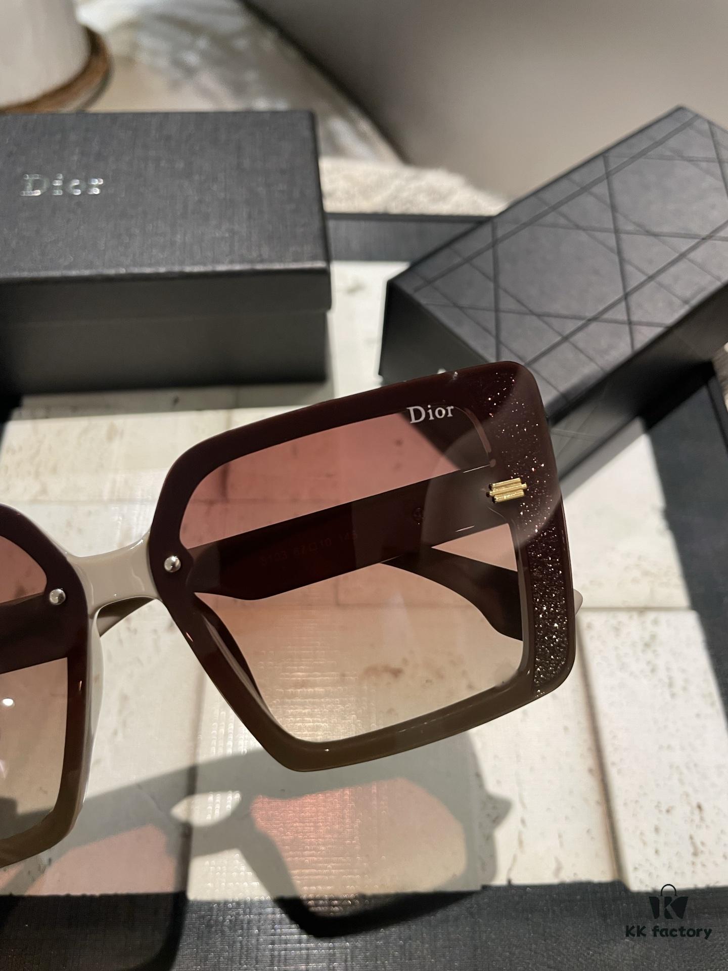 Latest Dior Women's Polarized Sunglasses, Fashionable Face-Framing Design, Luxury Brand Style, Influencer Recommended