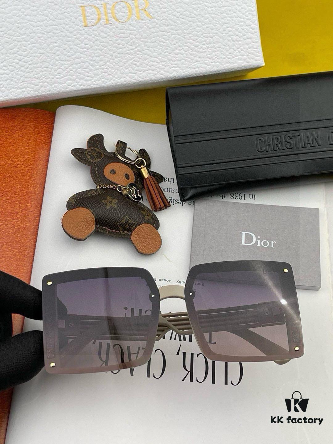 【DIOR - Dior】2025 Spring New Arrival Trendy Fashion Square Polarized Sunglasses High Quality Comfortable Wear Influencer Style Shades Model: D1297