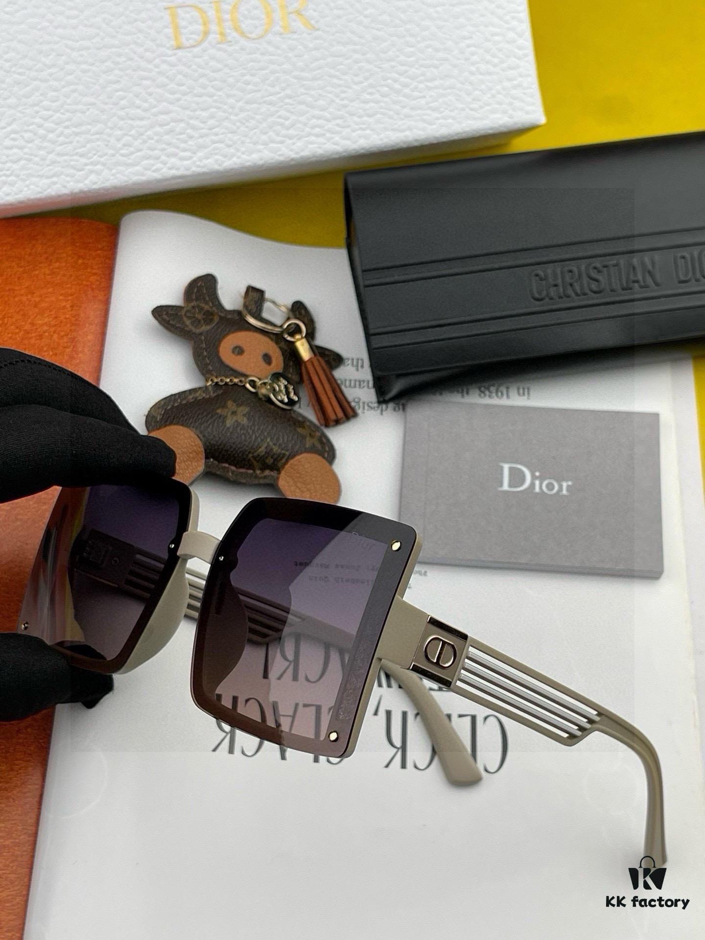 【DIOR - Dior】2025 Spring New Arrival Trendy Fashion Square Polarized Sunglasses High Quality Comfortable Wear Influencer Style Shades Model: D1297