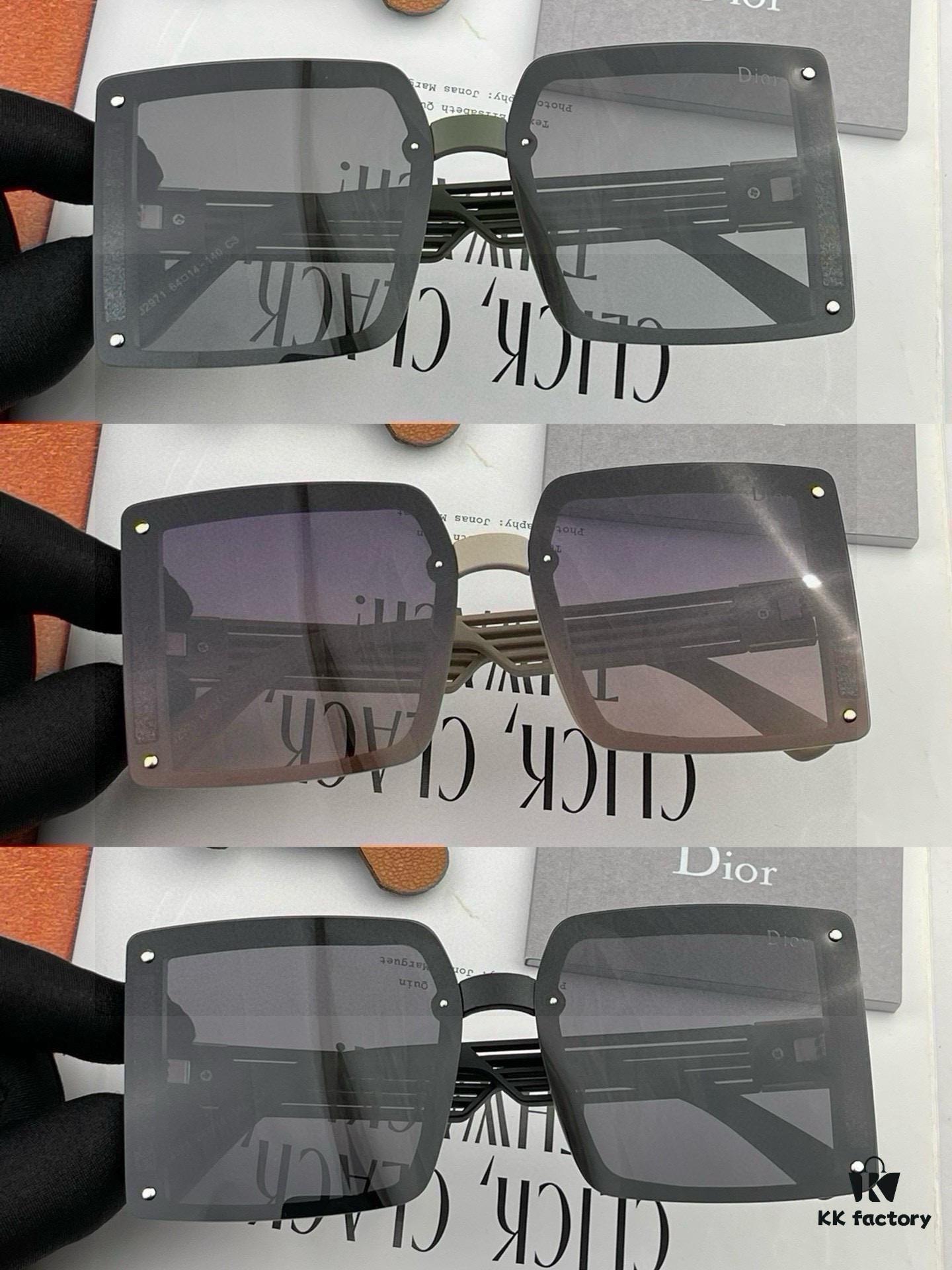 【DIOR - Dior】2025 Spring New Arrival Trendy Fashion Square Polarized Sunglasses High Quality Comfortable Wear Influencer Style Shades Model: D1297
