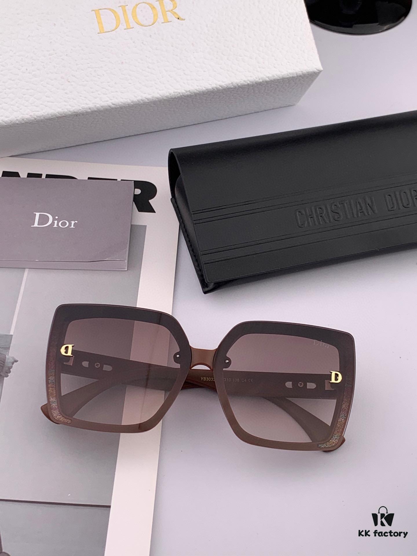 DIOR - 2025 Spring New Arrival Trendy Fashion Square Frame Sunglasses High Quality Comfortable Wear Influencer Style Shades Model: D2302