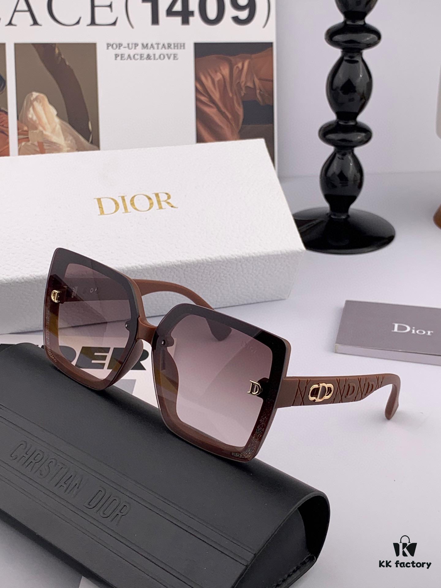 DIOR - 2025 Spring New Arrival Trendy Fashion Square Frame Sunglasses High Quality Comfortable Wear Influencer Style Shades Model: D2302