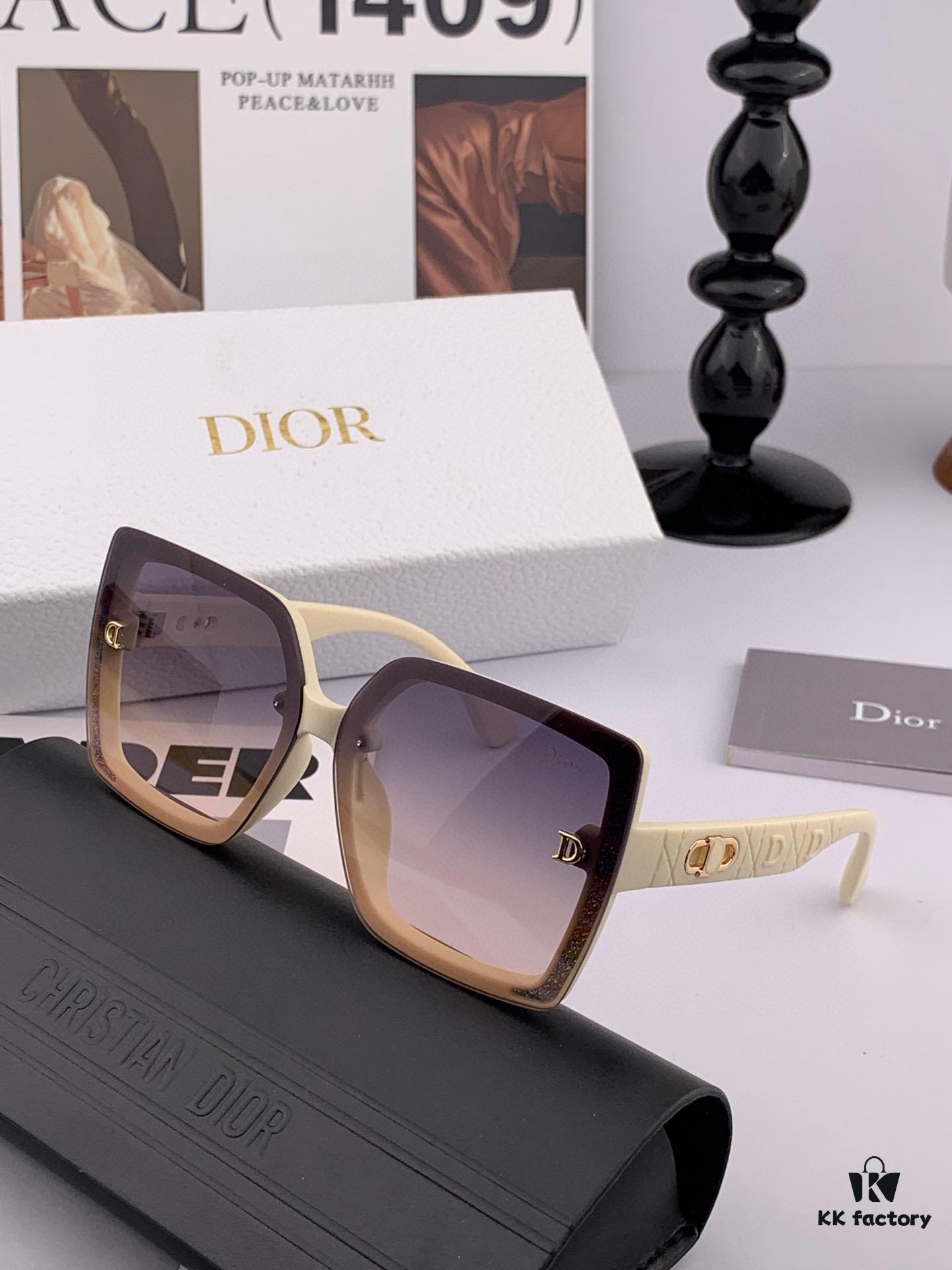 DIOR - 2025 Spring New Arrival Trendy Fashion Square Frame Sunglasses High Quality Comfortable Wear Influencer Style Shades Model: D2302