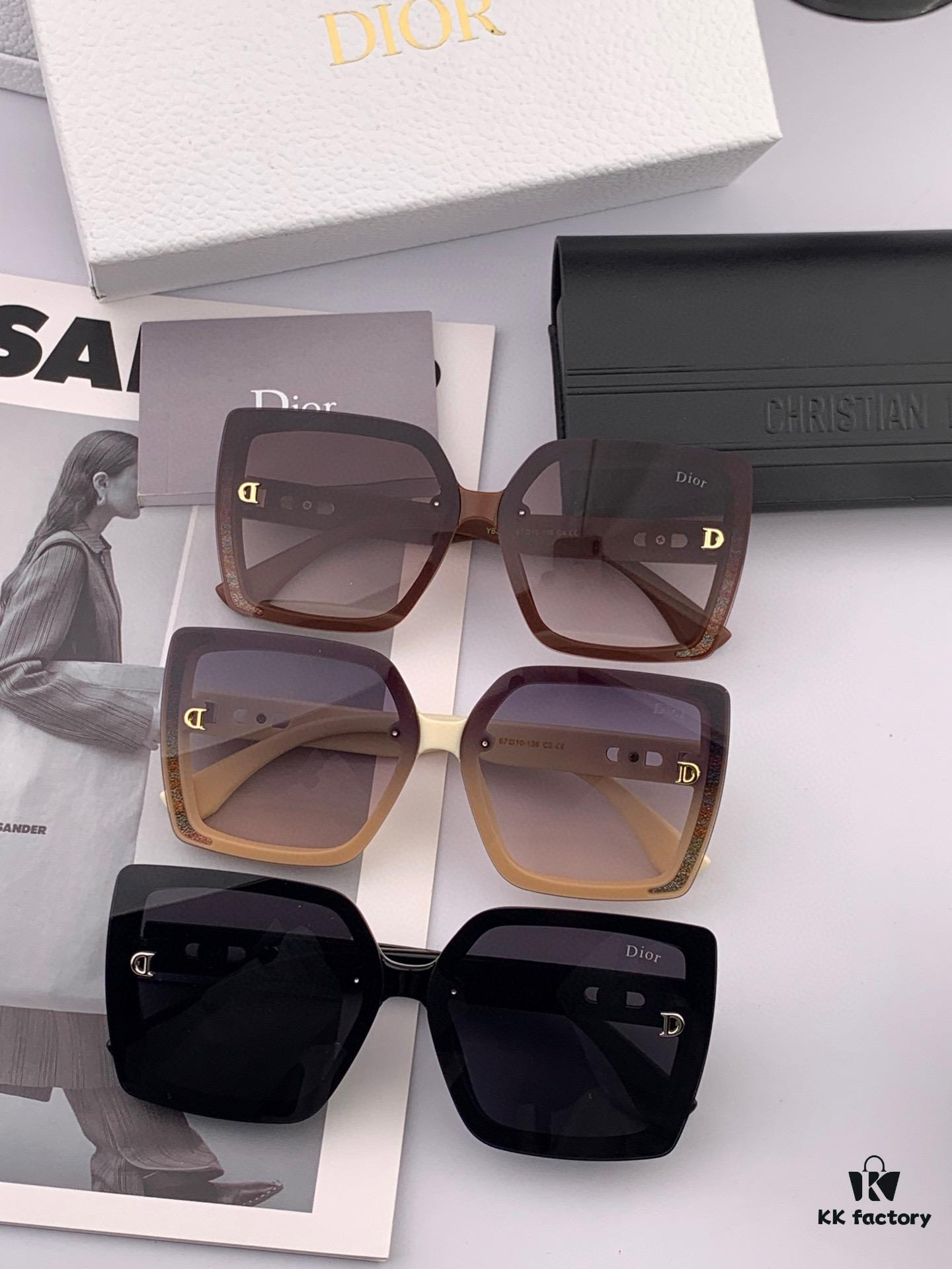 DIOR - 2025 Spring New Arrival Trendy Fashion Square Frame Sunglasses High Quality Comfortable Wear Influencer Style Shades Model: D2302