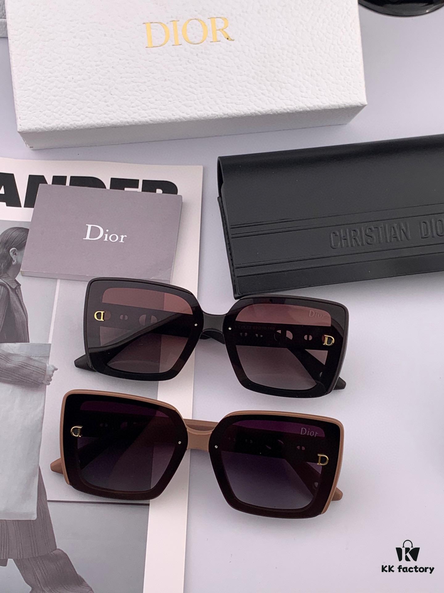 DIOR 2025 Spring New Arrival Trendy Fashion Square-Frame Polarized Sunglasses High-Quality Comfortable Wear Influencer Style Women's HD Polarized Sunglasses 🕶️ High-Quality TR Frame Model: CD1228