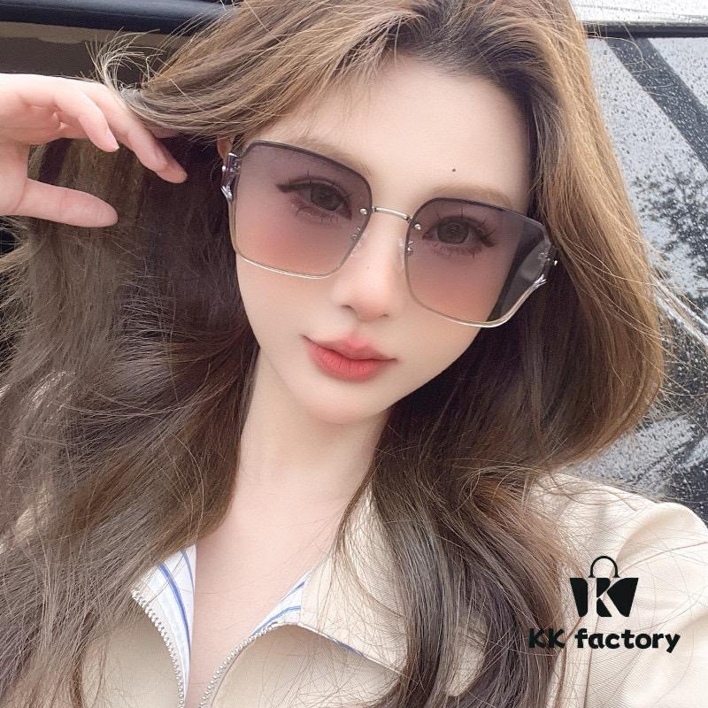 DIOR Volcano ☔️ Fashion Frameless Sunglasses Lenses, Top Luxury, High Quality, Exceptional Elegance, Women's Driving Sunglasses