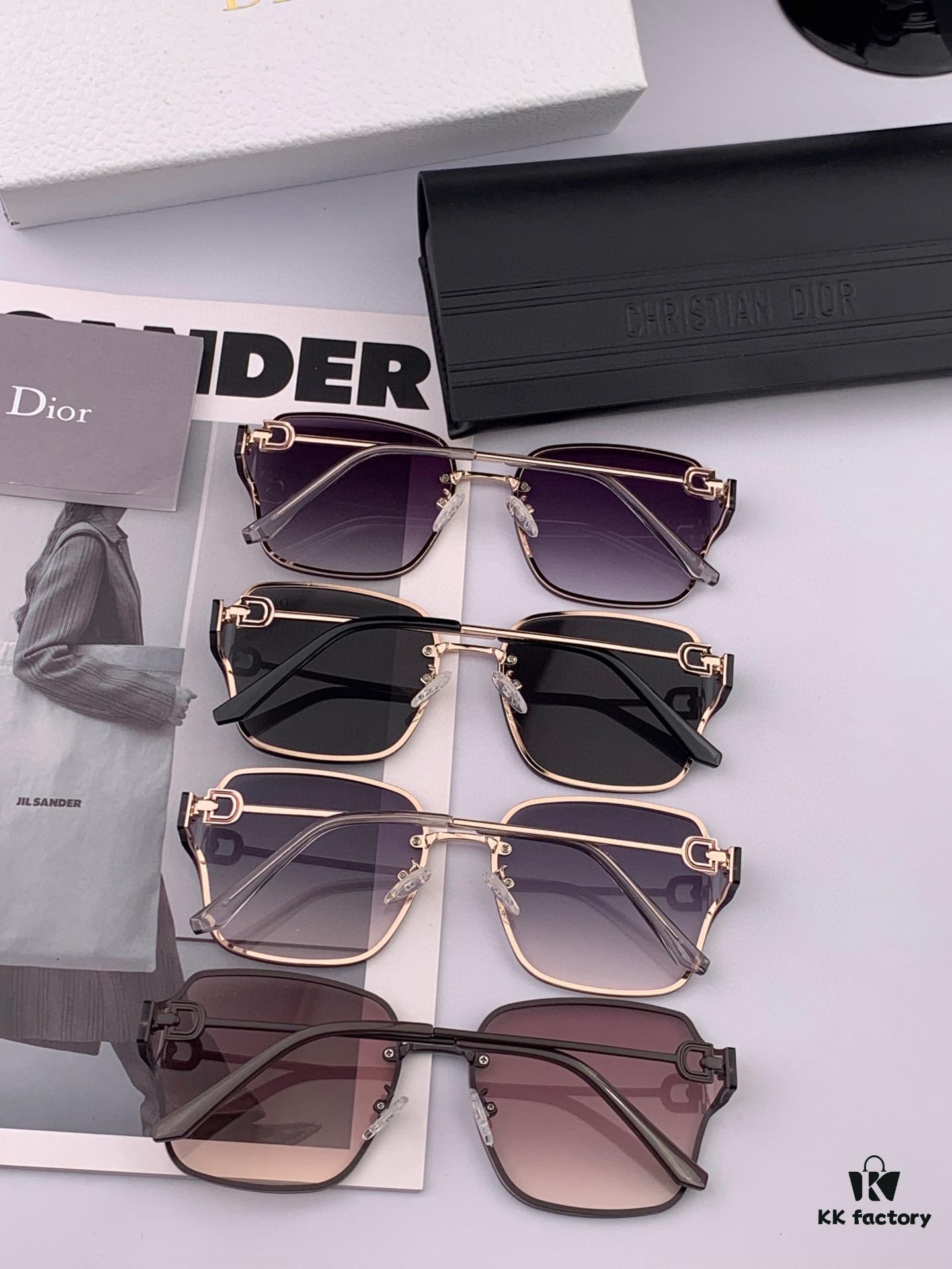 DIOR Volcano ☔️ Fashion Frameless Sunglasses Lenses, Top Luxury, High Quality, Exceptional Elegance, Women's Driving Sunglasses