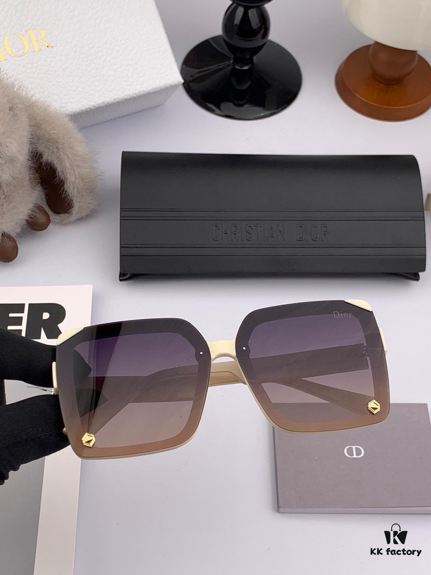 【DIOR - Dior】2025 Spring New Arrival Trendy Popular Fashion Square Polarized Sunglasses High Quality Comfortable Fit Influencer Style Sunglasses Model: D7191