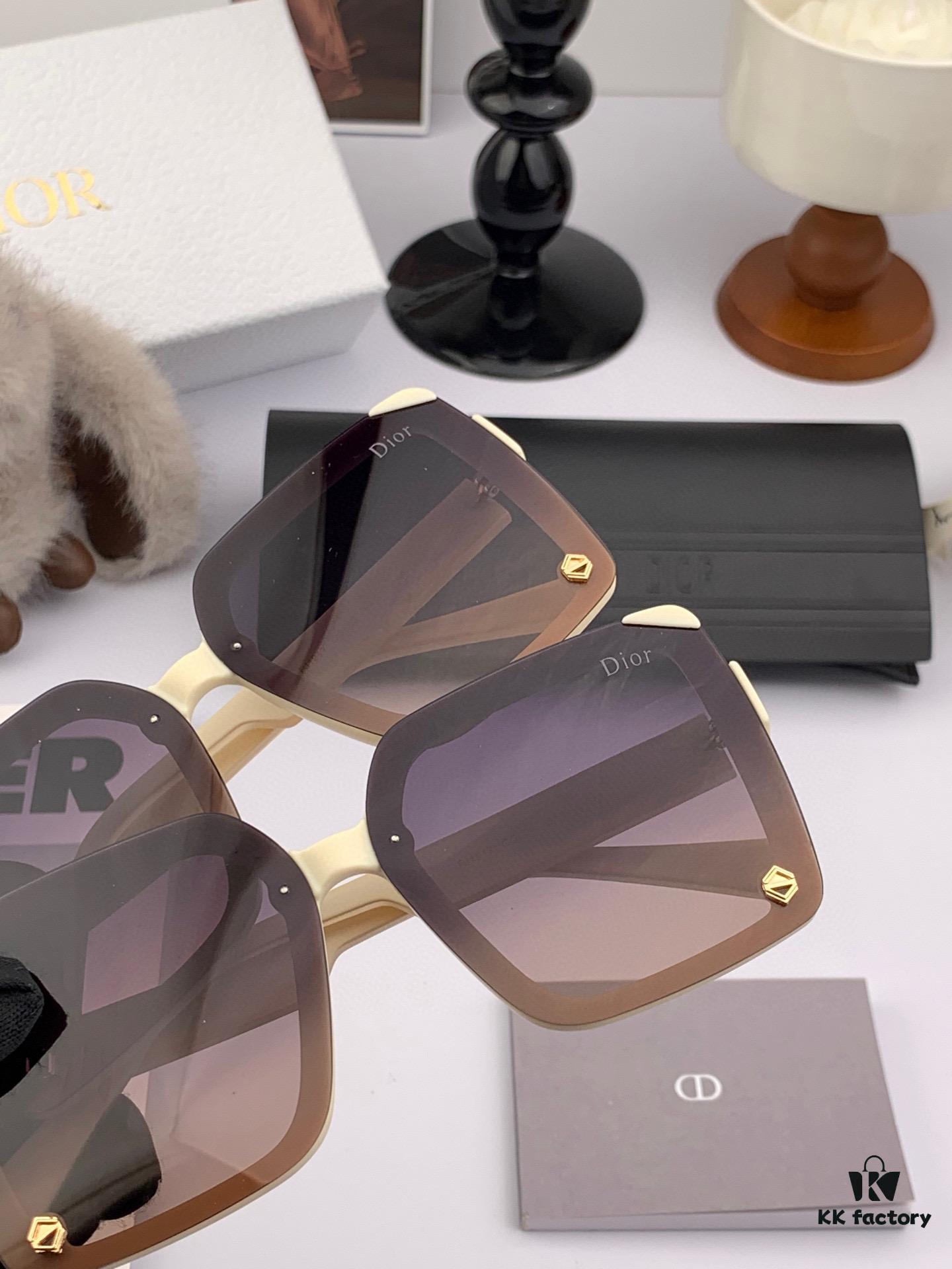 【DIOR - Dior】2025 Spring New Arrival Trendy Popular Fashion Square Polarized Sunglasses High Quality Comfortable Fit Influencer Style Sunglasses Model: D7191