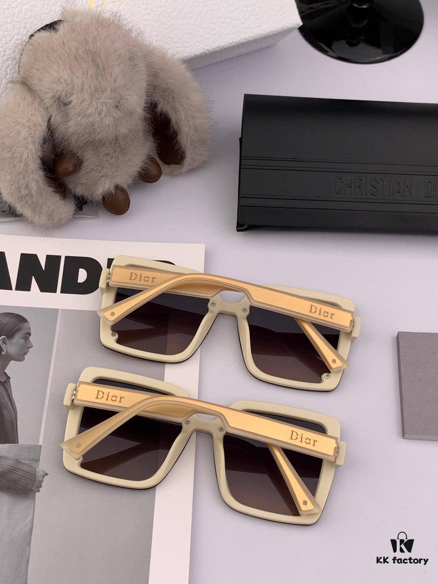 【DIOR - Dior】2025 Spring New Arrival Trendy Popular Fashion Square Polarized Sunglasses High Quality Comfortable Fit Influencer Style Sunglasses Model: D7191