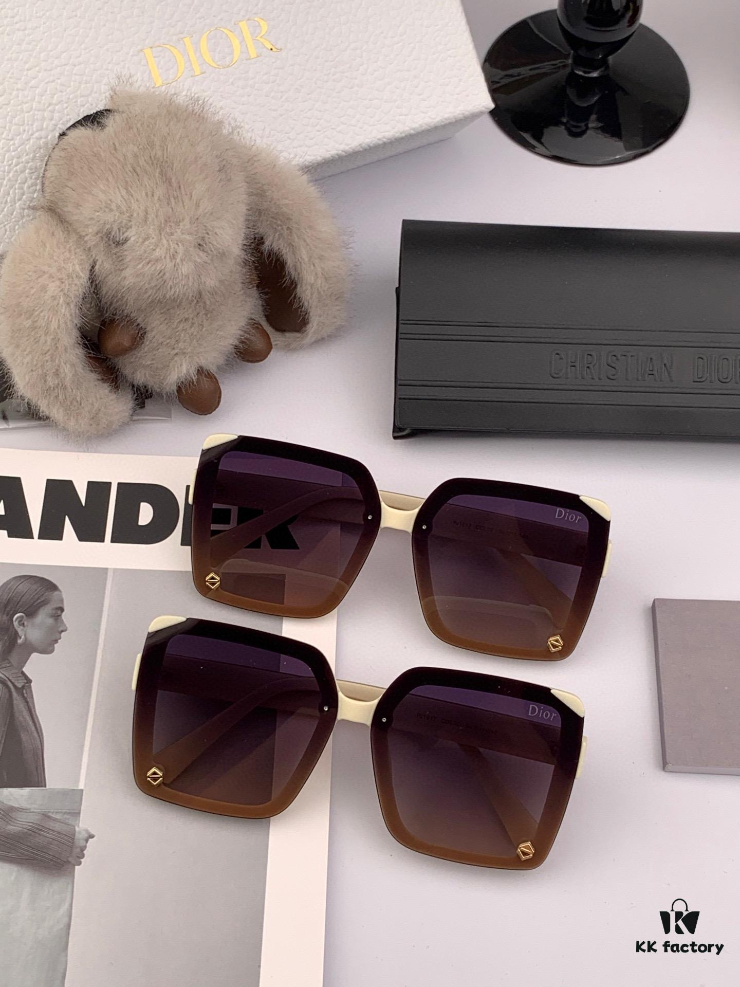 【DIOR - Dior】2025 Spring New Arrival Trendy Popular Fashion Square Polarized Sunglasses High Quality Comfortable Fit Influencer Style Sunglasses Model: D7191