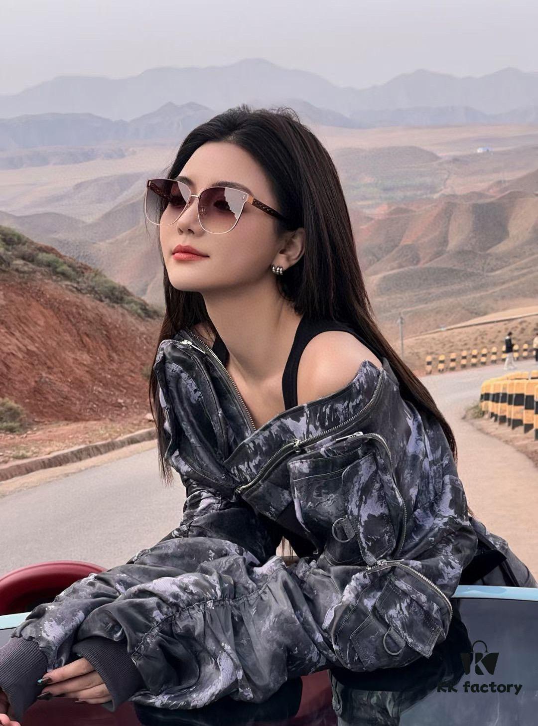 Nylon Polarized Series DIOR Frameless Sunglasses Multi-faceted Design, Universal Fit for All Face Shapes, Stylish with Coats or Dresses, Polarized Nylon Lenses for UV Protection