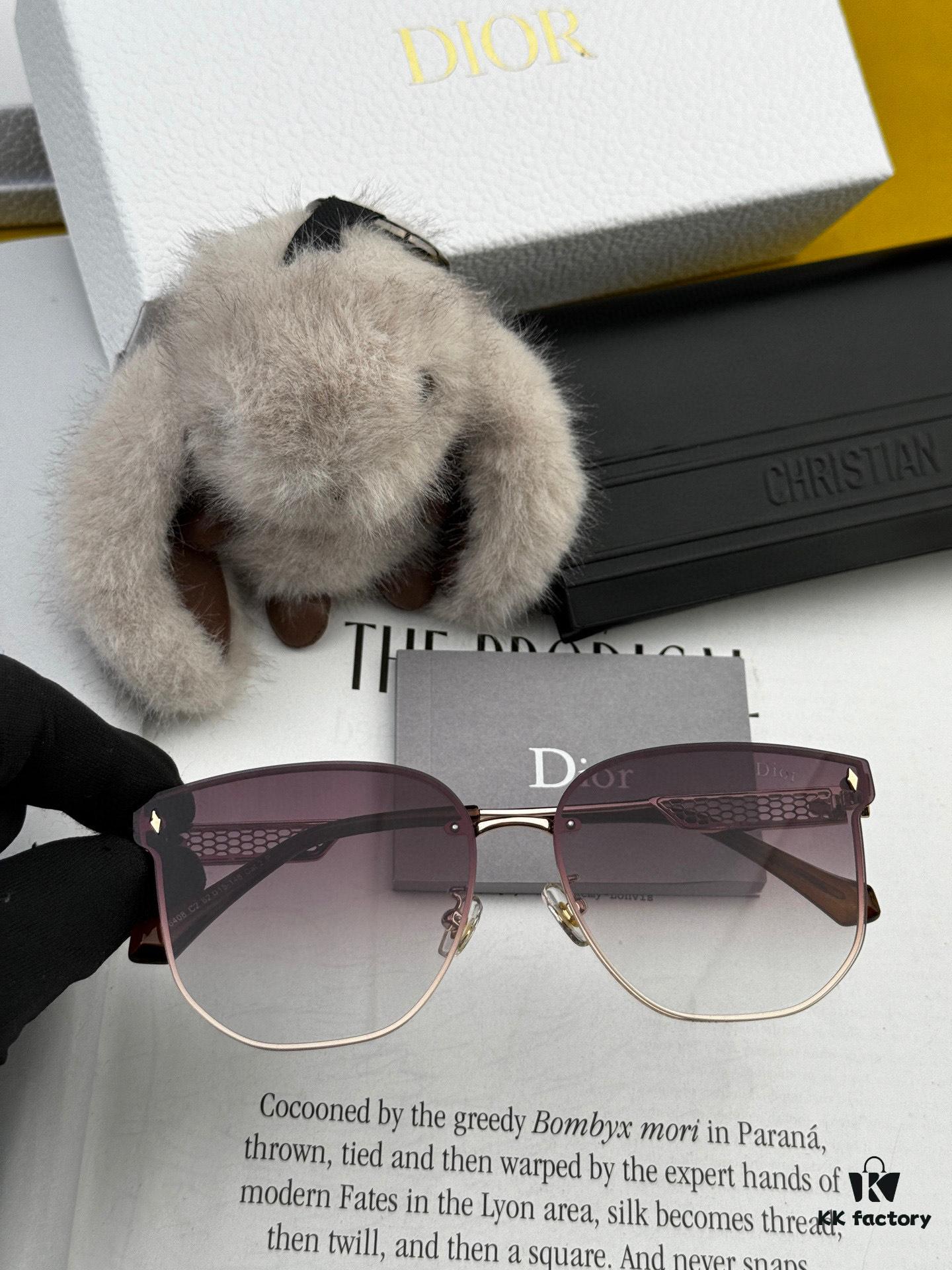 Nylon Polarized Series DIOR Frameless Sunglasses Multi-faceted Design, Universal Fit for All Face Shapes, Stylish with Coats or Dresses, Polarized Nylon Lenses for UV Protection