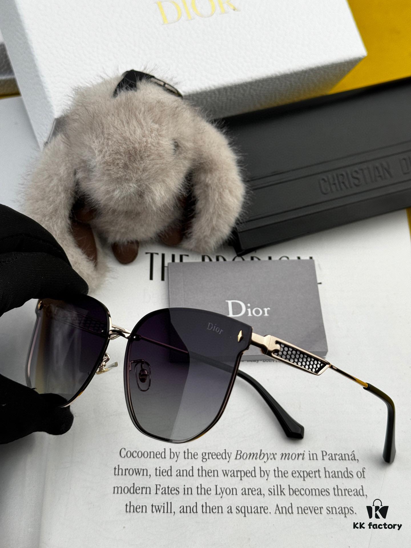 Nylon Polarized Series DIOR Frameless Sunglasses Multi-faceted Design, Universal Fit for All Face Shapes, Stylish with Coats or Dresses, Polarized Nylon Lenses for UV Protection