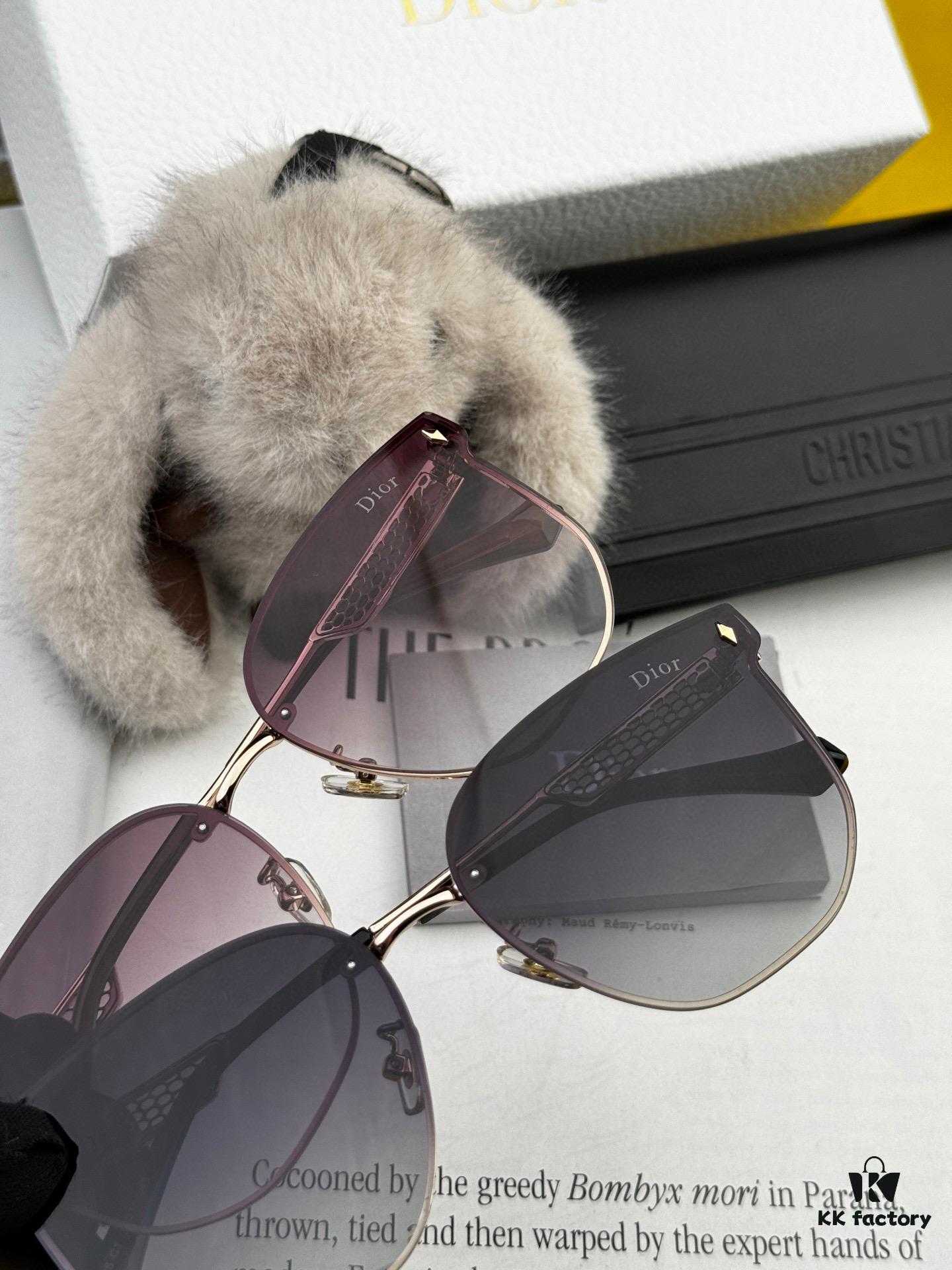 Nylon Polarized Series DIOR Frameless Sunglasses Multi-faceted Design, Universal Fit for All Face Shapes, Stylish with Coats or Dresses, Polarized Nylon Lenses for UV Protection