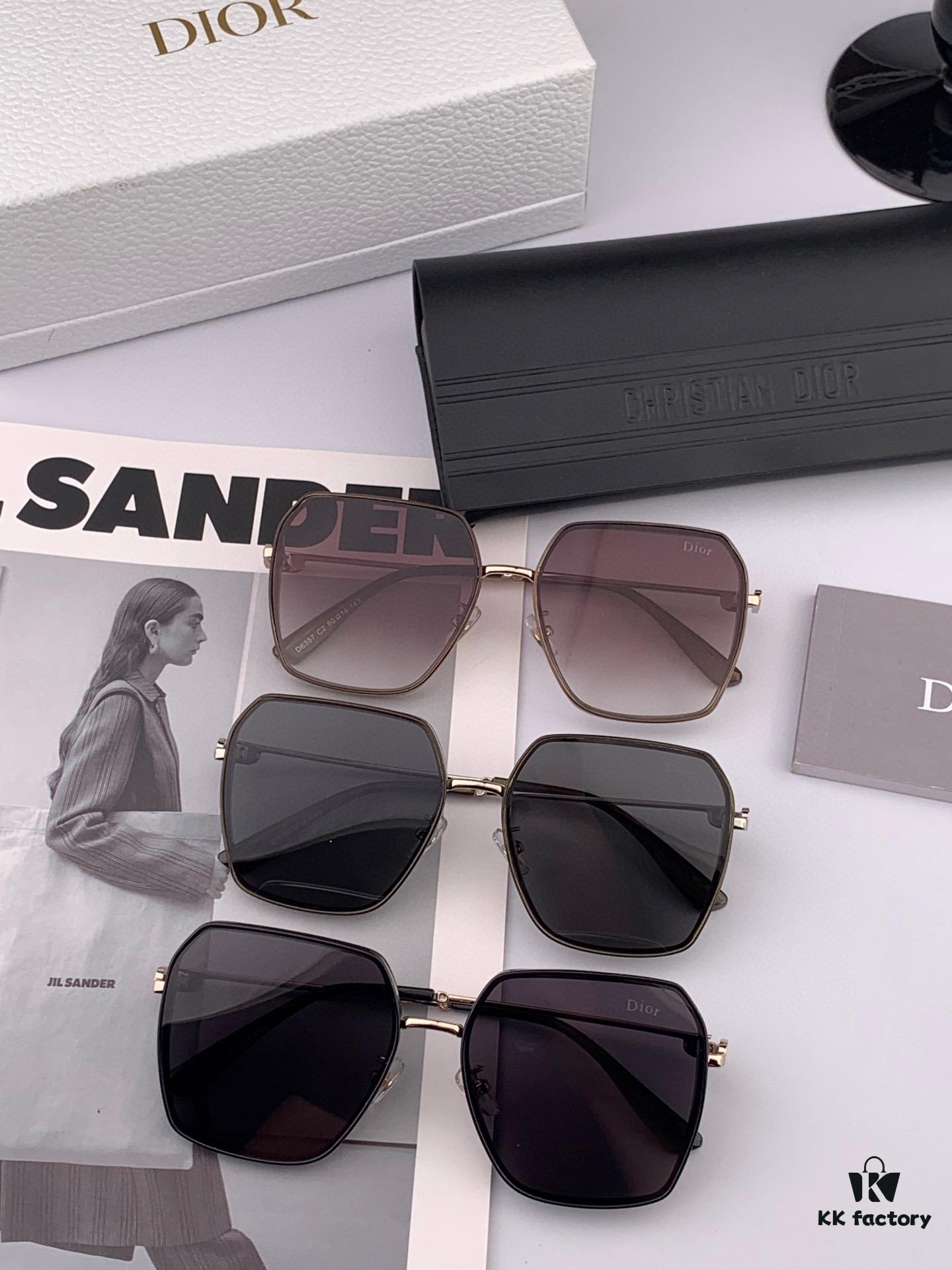 【DIOR - Dior】2025 Spring New Arrival Trendy Best-Selling Fashion Nylon Polarized Sunglasses High Quality Comfortable Wear Influencer Favorite Style Model: D7635 Eyeglasses Sunglasses