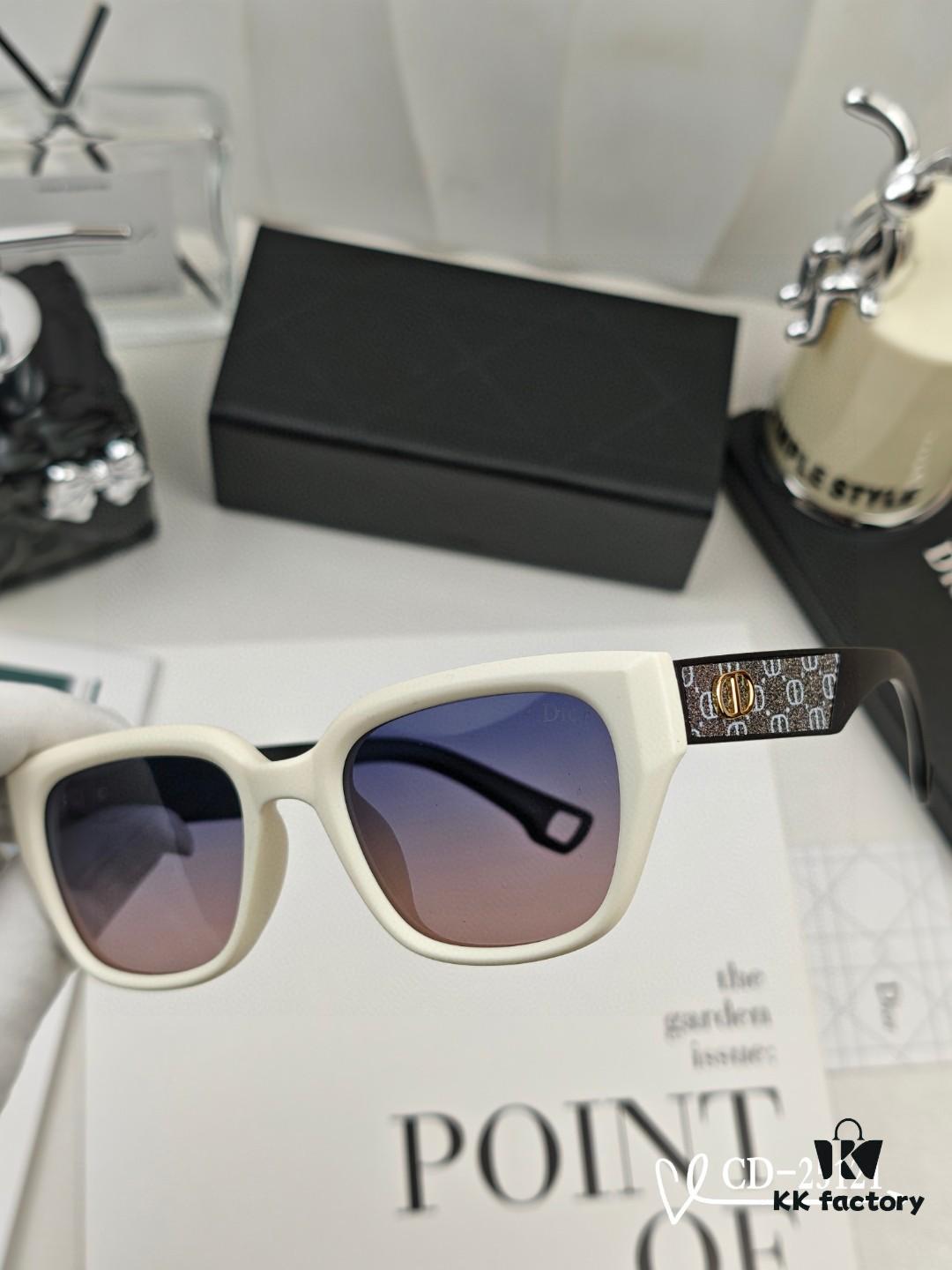 DIOR France TR90 Lightweight Sunglasses with Polarized Lenses, Model 25121