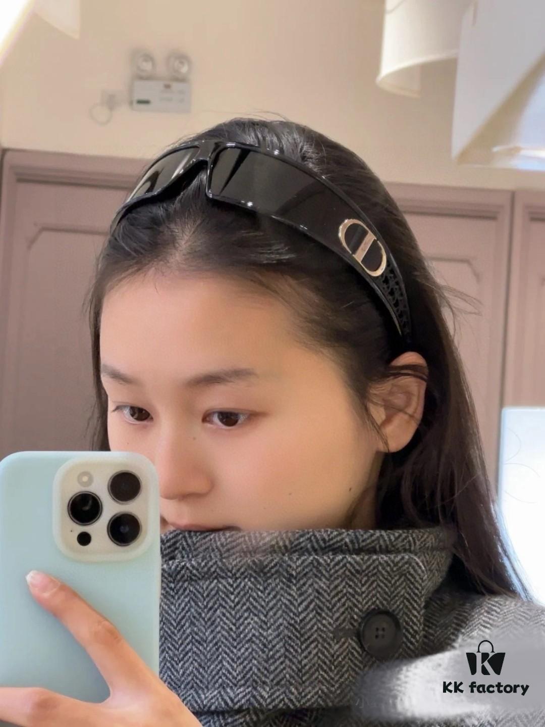 High-Quality Adjustable Dior 2025 New Arrival Sunglasses with Headband Universal Design, High-Version Release, Futuristic Pilot-Style Windproof Riding Sunglasses for Men and Women, Hip-Hop Disco Headband Glasses