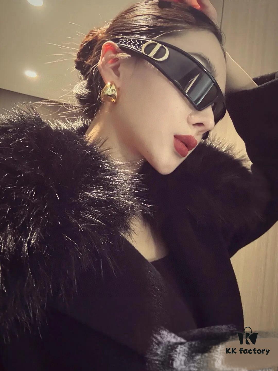 High-Quality Adjustable Dior 2025 New Arrival Sunglasses with Headband Universal Design, High-Version Release, Futuristic Pilot-Style Windproof Riding Sunglasses for Men and Women, Hip-Hop Disco Headband Glasses