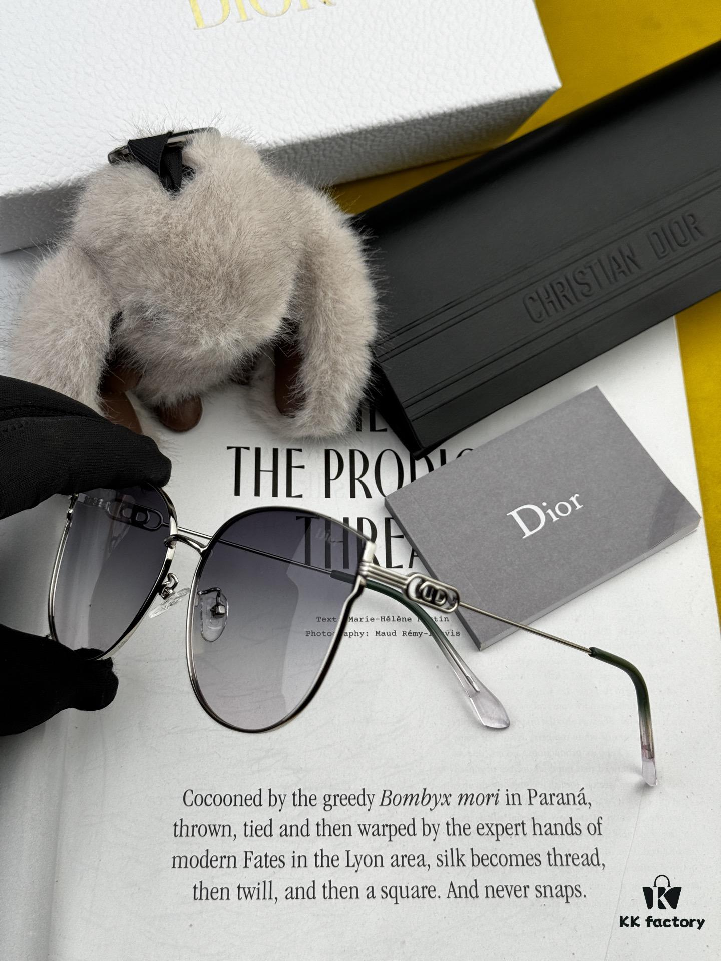 DIOR Volcano Umbrella Fashion Round Frame Sunglasses Lens Top Luxury High Quality Women's Driving Sunglasses Model: CD4311