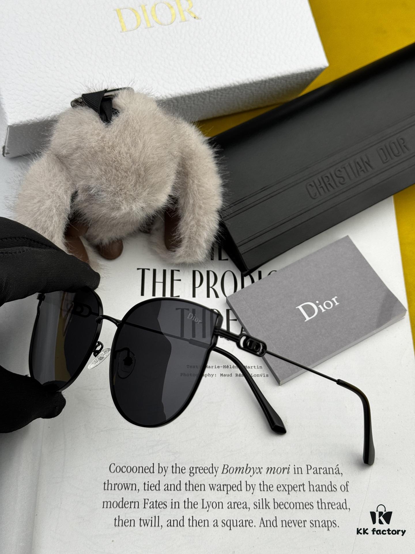 DIOR Volcano Umbrella Fashion Round Frame Sunglasses Lens Top Luxury High Quality Women's Driving Sunglasses Model: CD4311