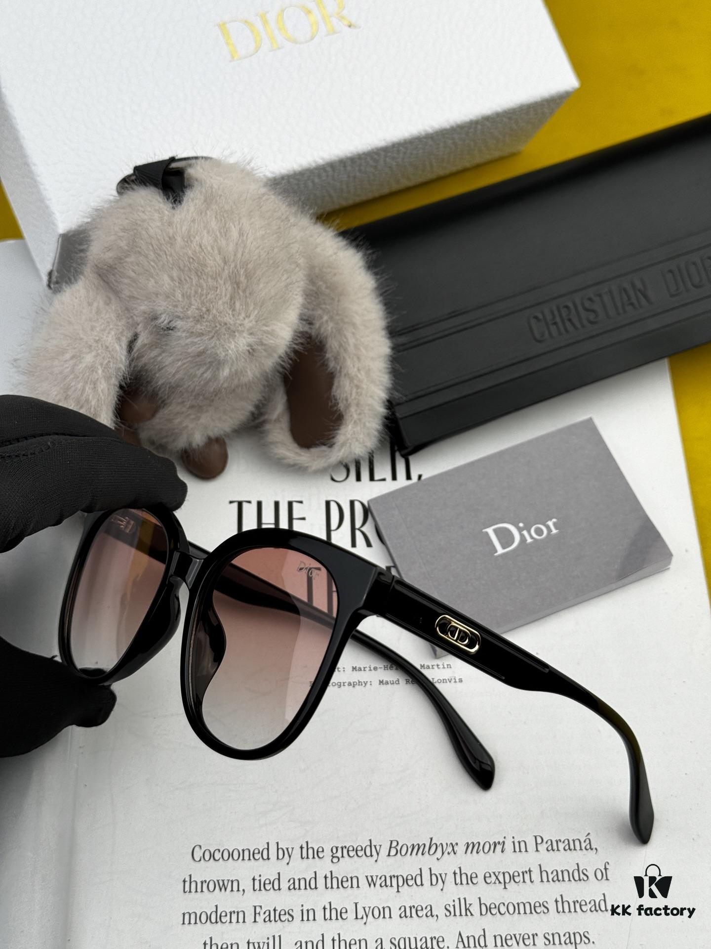 【DIOR】2025 Spring New Arrival Trendy Best-Selling Fashion Round Frame Polarized Sunglasses High Quality Comfortable Wear Influencer Style Shades Model: D6106