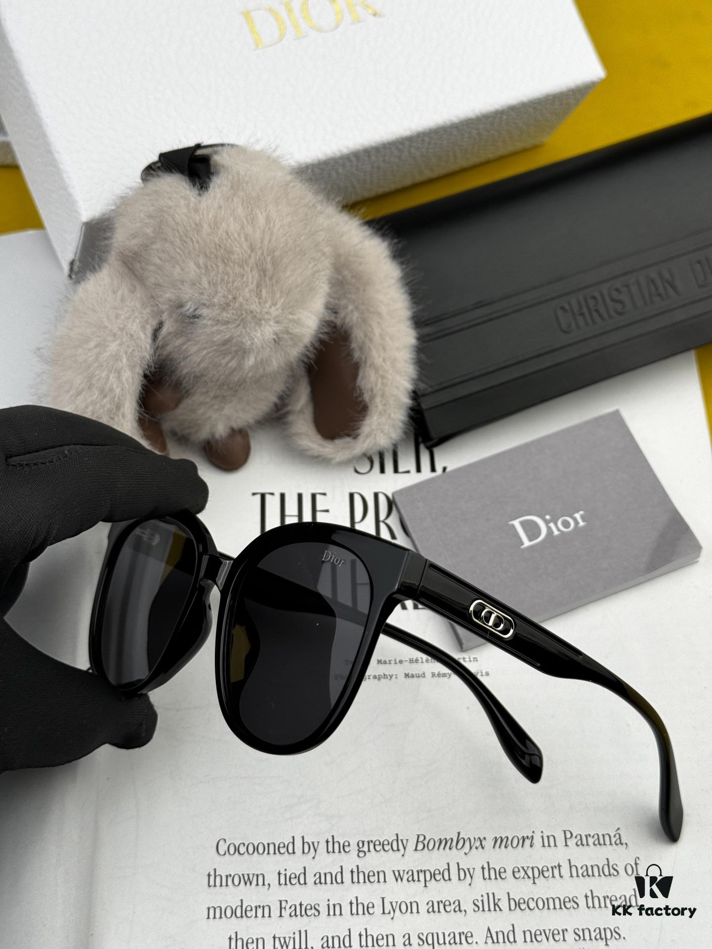【DIOR】2025 Spring New Arrival Trendy Best-Selling Fashion Round Frame Polarized Sunglasses High Quality Comfortable Wear Influencer Style Shades Model: D6106