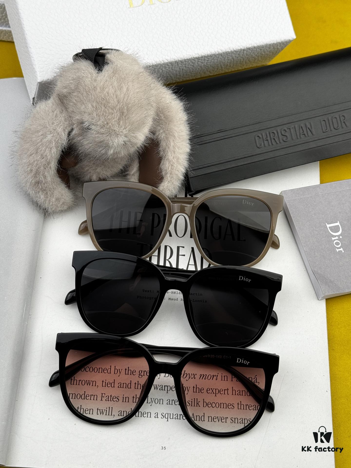 【DIOR】2025 Spring New Arrival Trendy Best-Selling Fashion Round Frame Polarized Sunglasses High Quality Comfortable Wear Influencer Style Shades Model: D6106