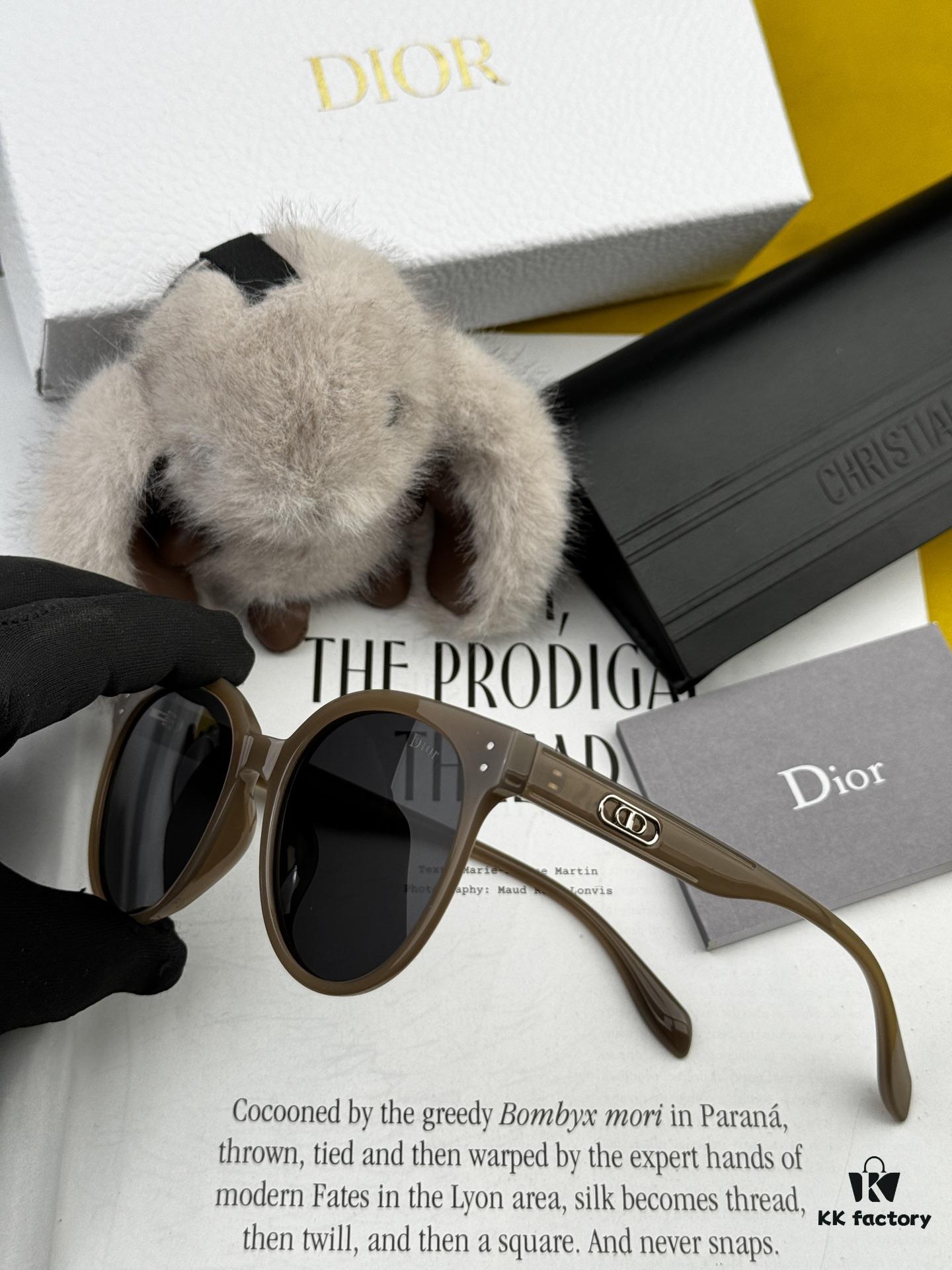 【DIOR】2025 Spring New Arrival Trendy Fashion Round Frame Polarized Sunglasses High Quality Comfortable Wear Influencer Favorite Model: D5106