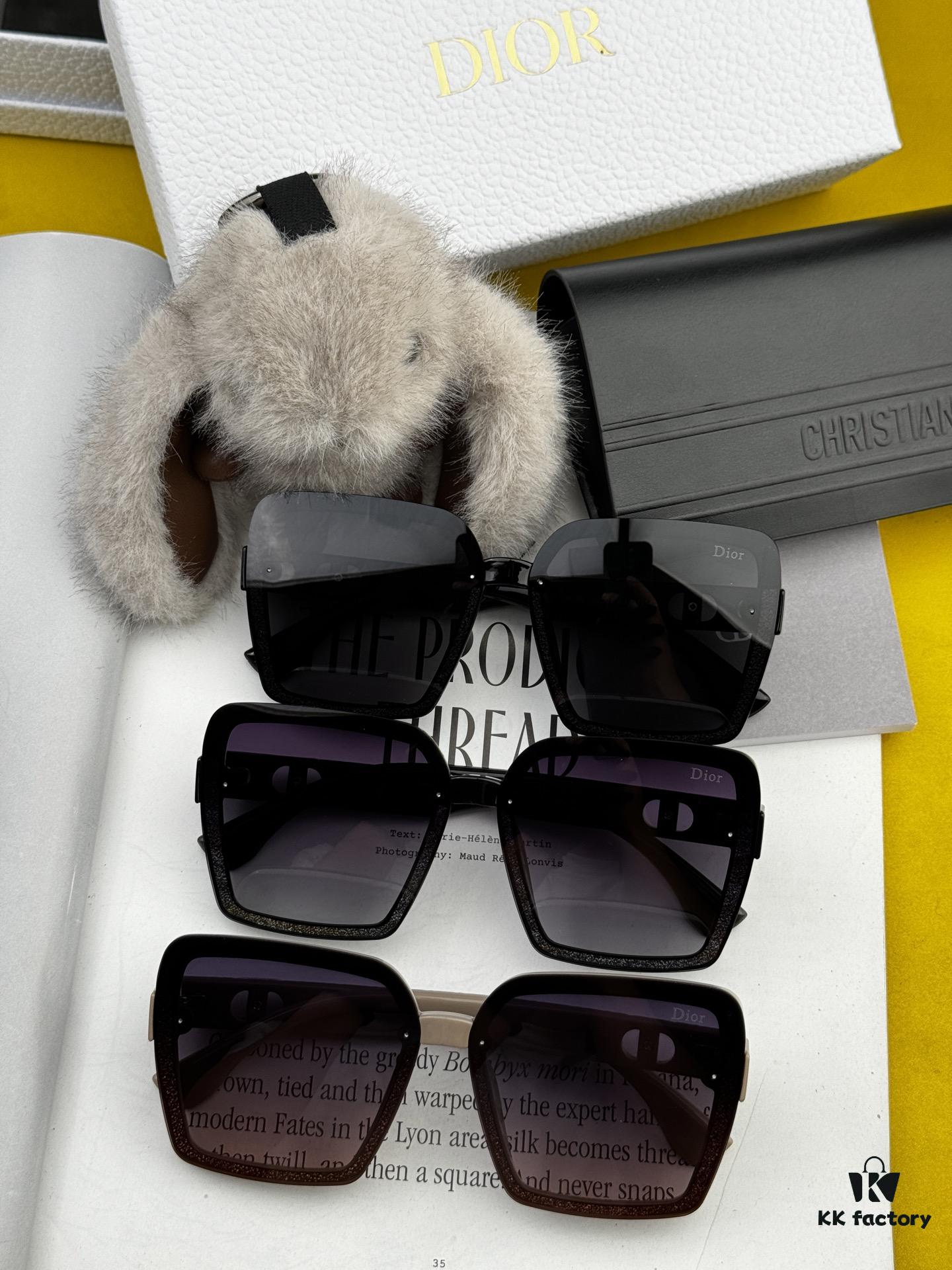 DIOR 2025 Spring New Arrival Trendy Fashion Square Polarized Sunglasses High Quality Comfortable Wear Influencer Style Shades Model: CD6612