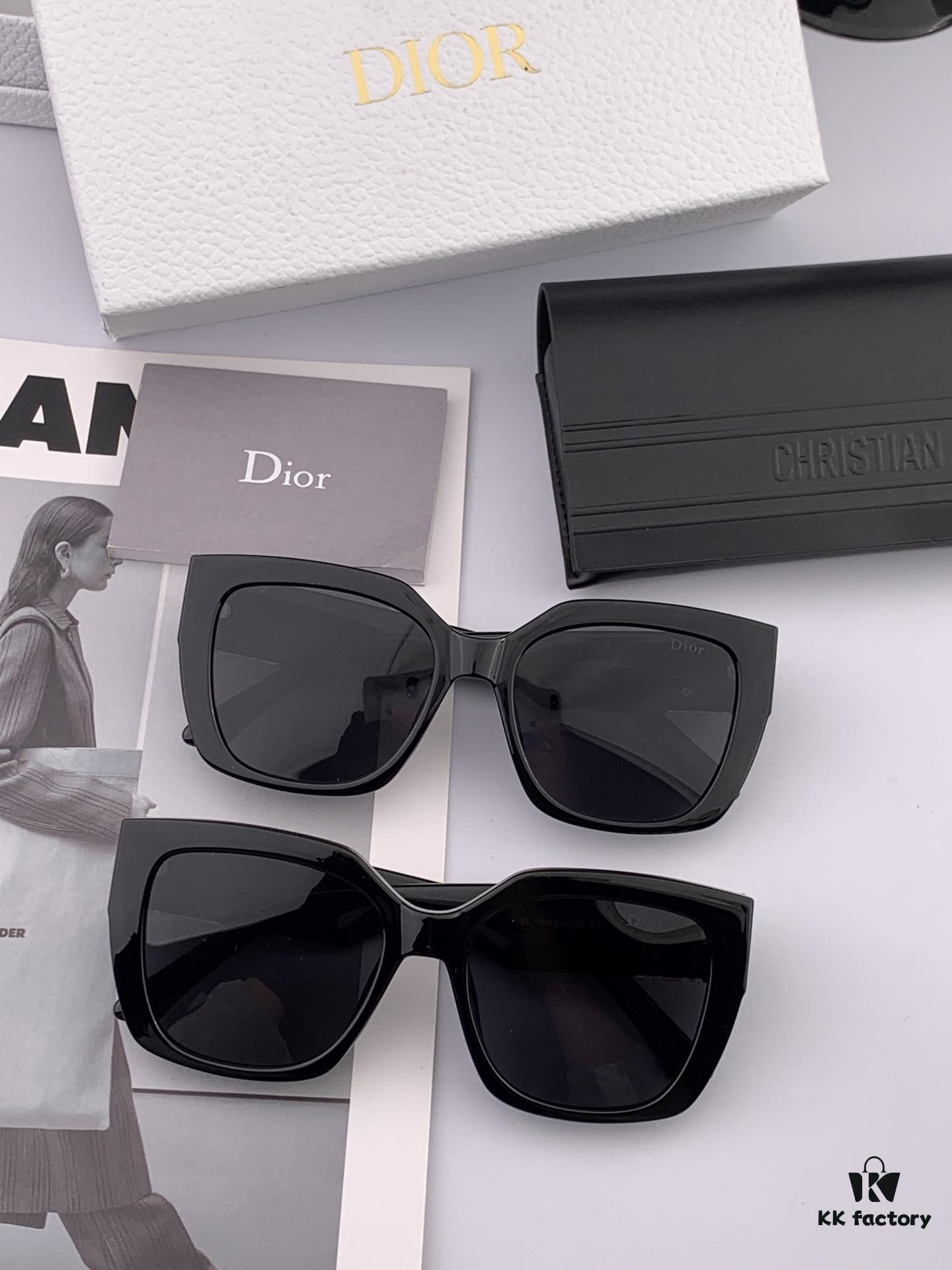 DIOR 2025 New Arrival Trendy Fashion Square Frame Sunglasses Comfortable Fit Influencer Style Women's HD Thick Polarized Sunglasses
